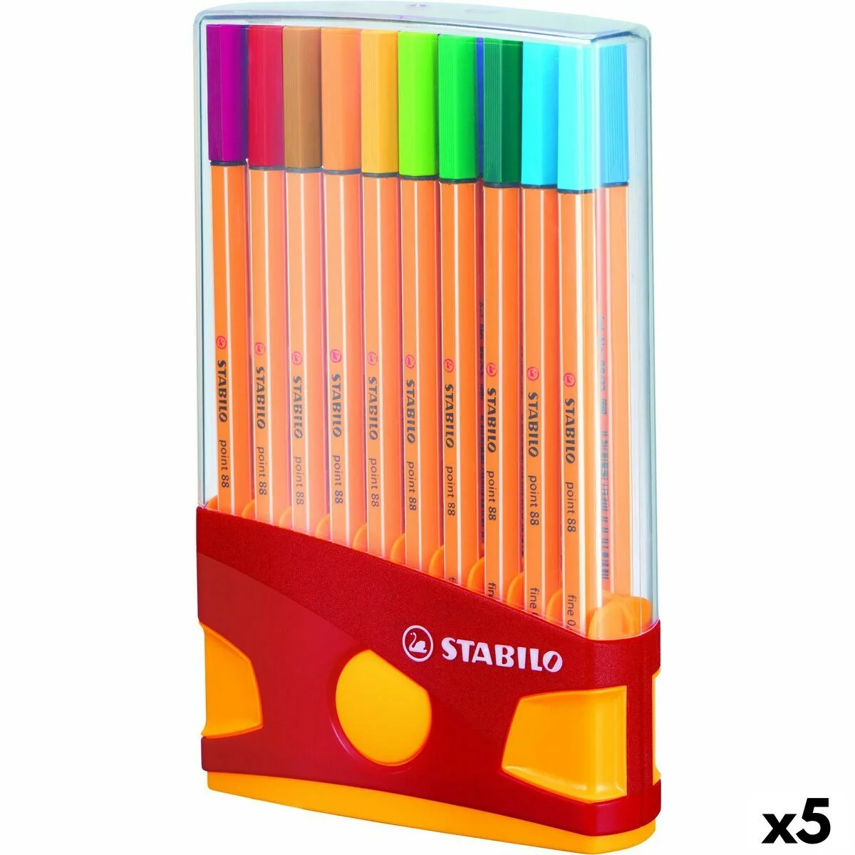 Set de Rotuladores Stabilo POINT 88 Multicolor 20 Piezas (5 Unidades)
