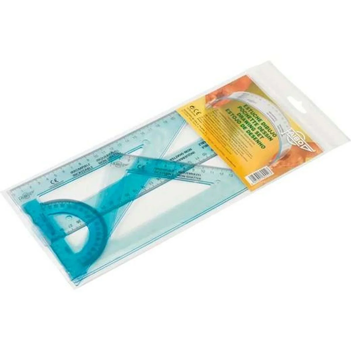 Set de reglas Faibo Azul 4 Piezas (20 Unidades)