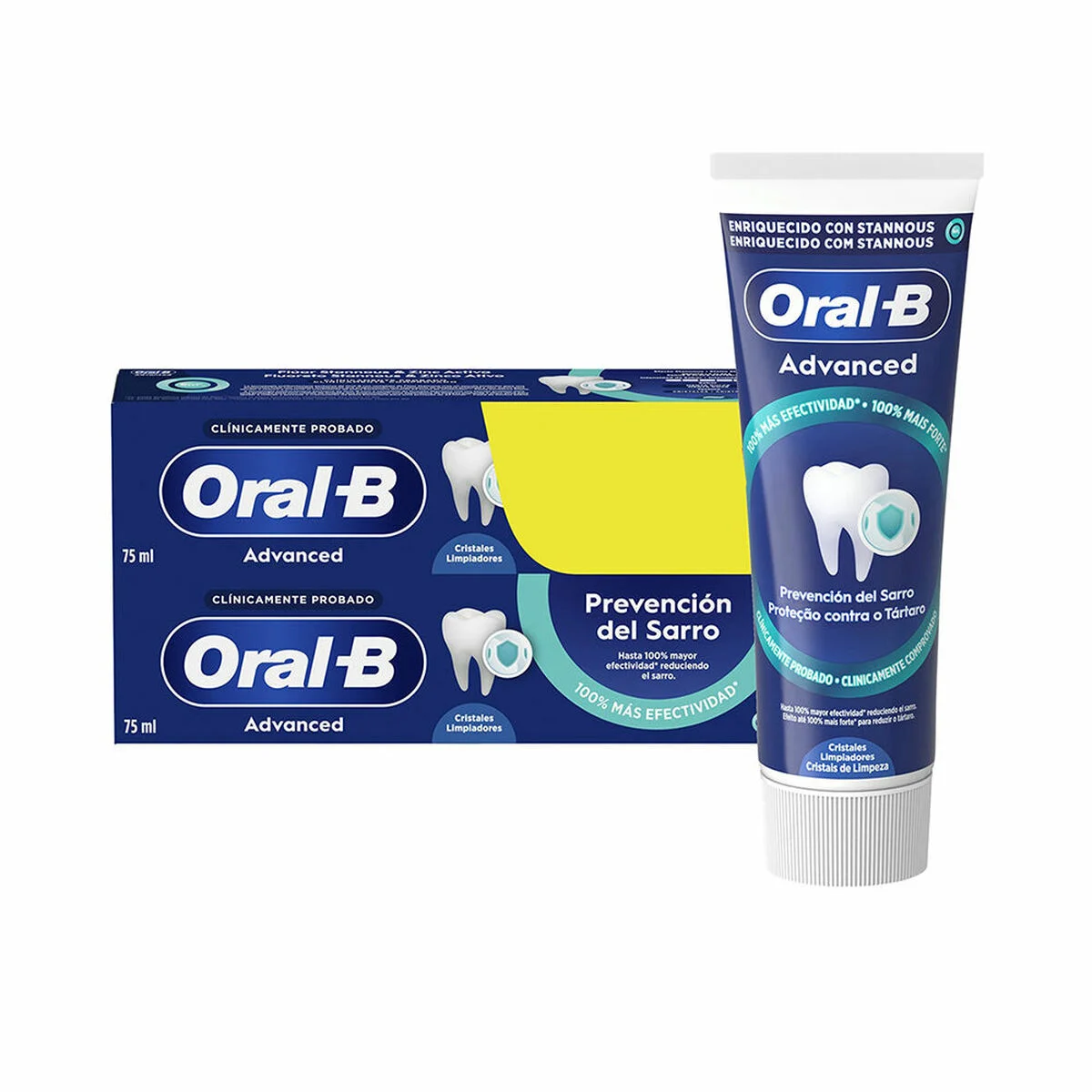 Pasta de Dientes Anti-Sarro Oral-B ADVANCED 75 ml 2 Unidades
