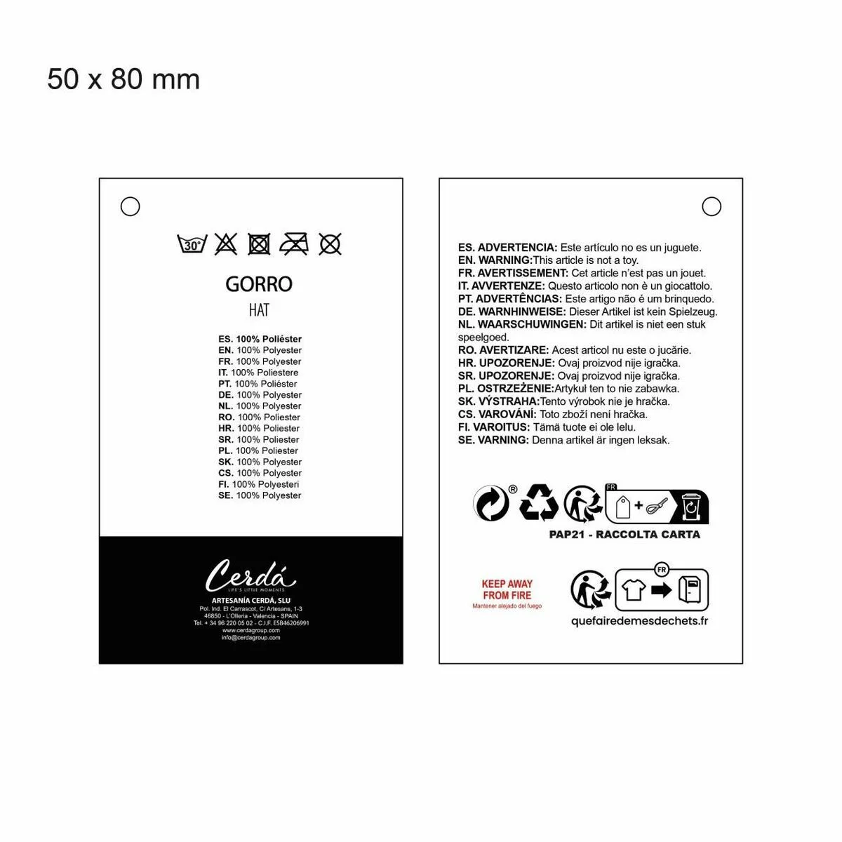 Gorro Infantil The Nightmare Before Christmas Blanco