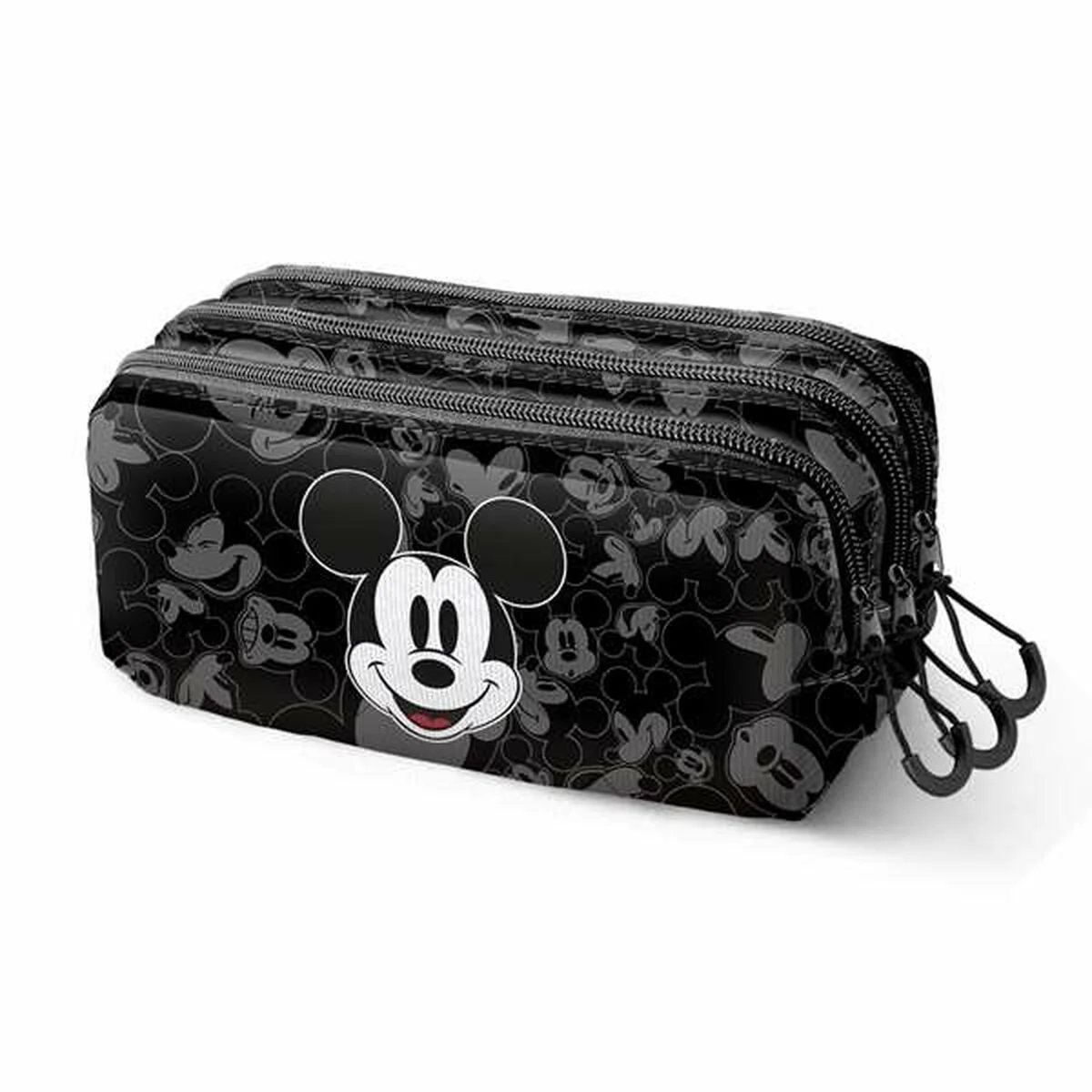 Portatodo Triple Mickey Mouse Year Negro 23 x 10 x 11 cm