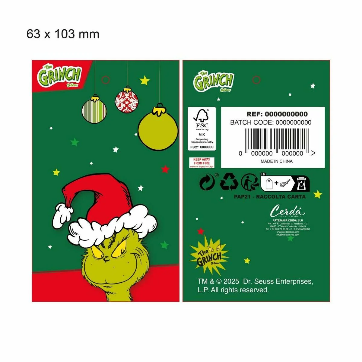 Gorro Infantil The Grinch Rojo