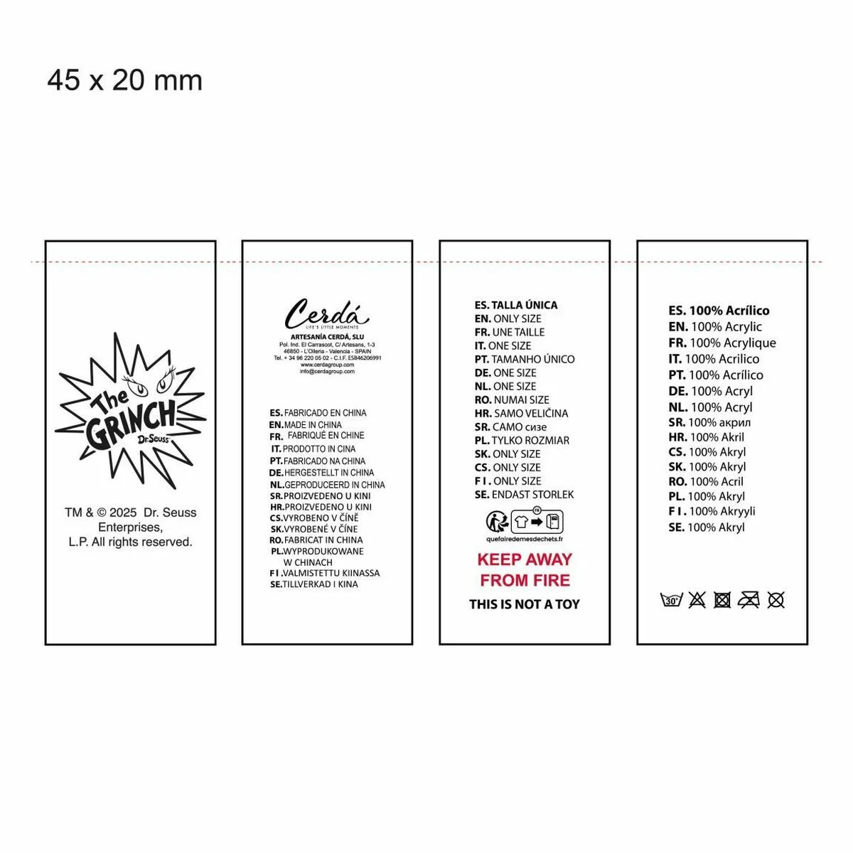 Gorro Infantil The Grinch Rojo