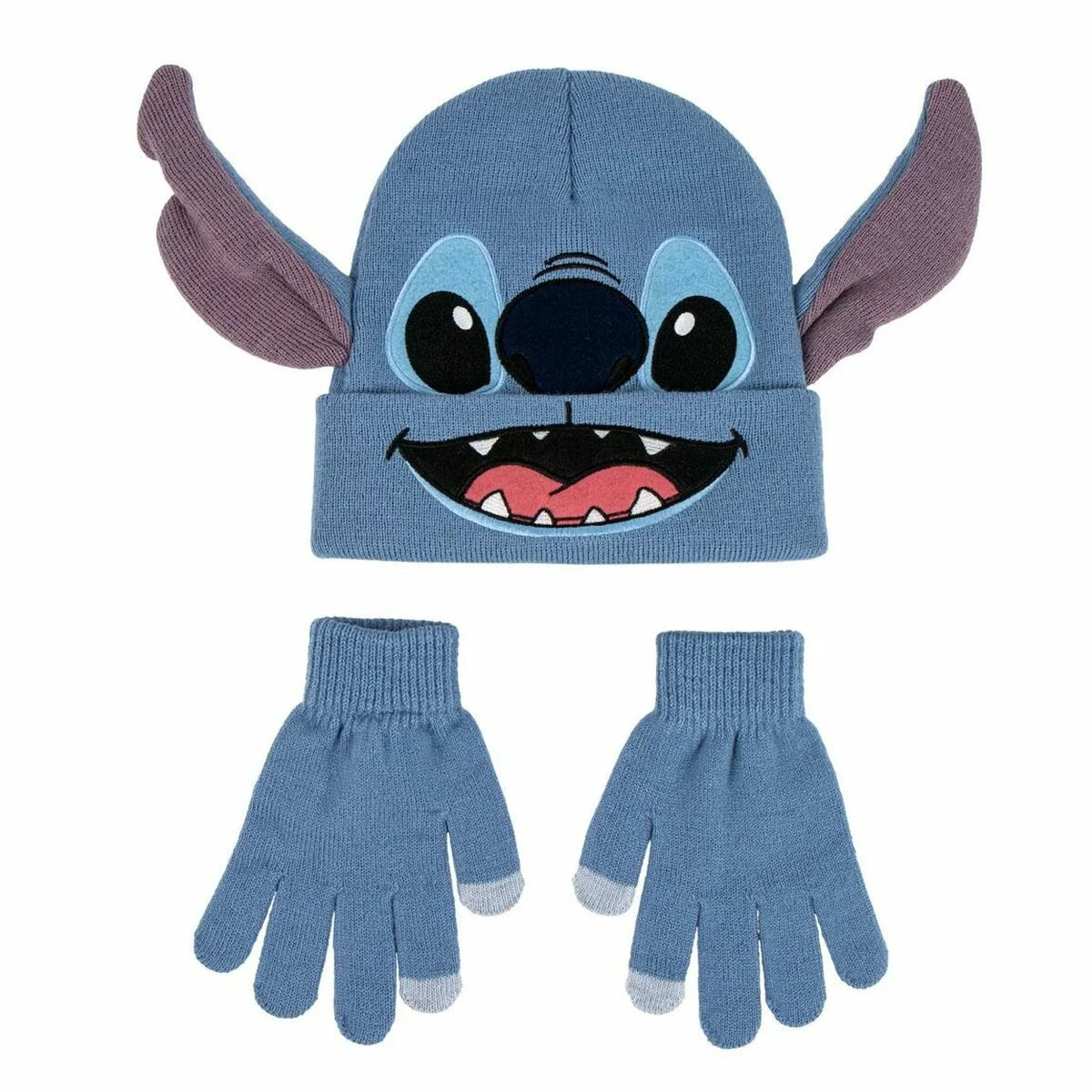 Gorro y Guantes Stitch Azul 2 Piezas