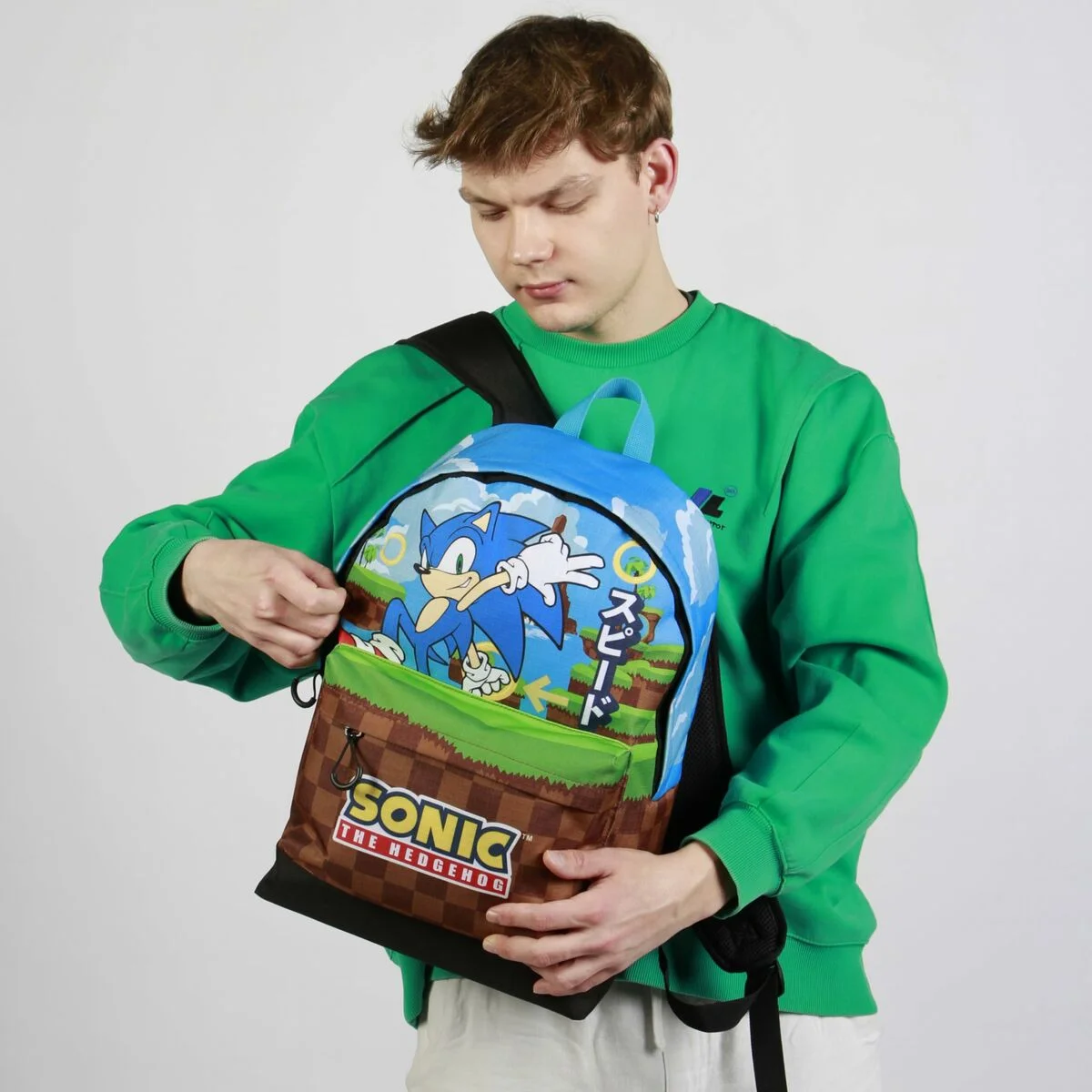 Mochila Escolar Sonic Greenhill Multicolor 31 x 18 x 44 cm