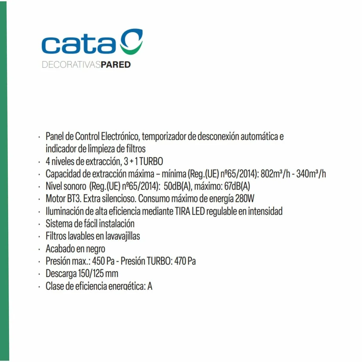 Campana Convencional Cata SYGMA7010BK