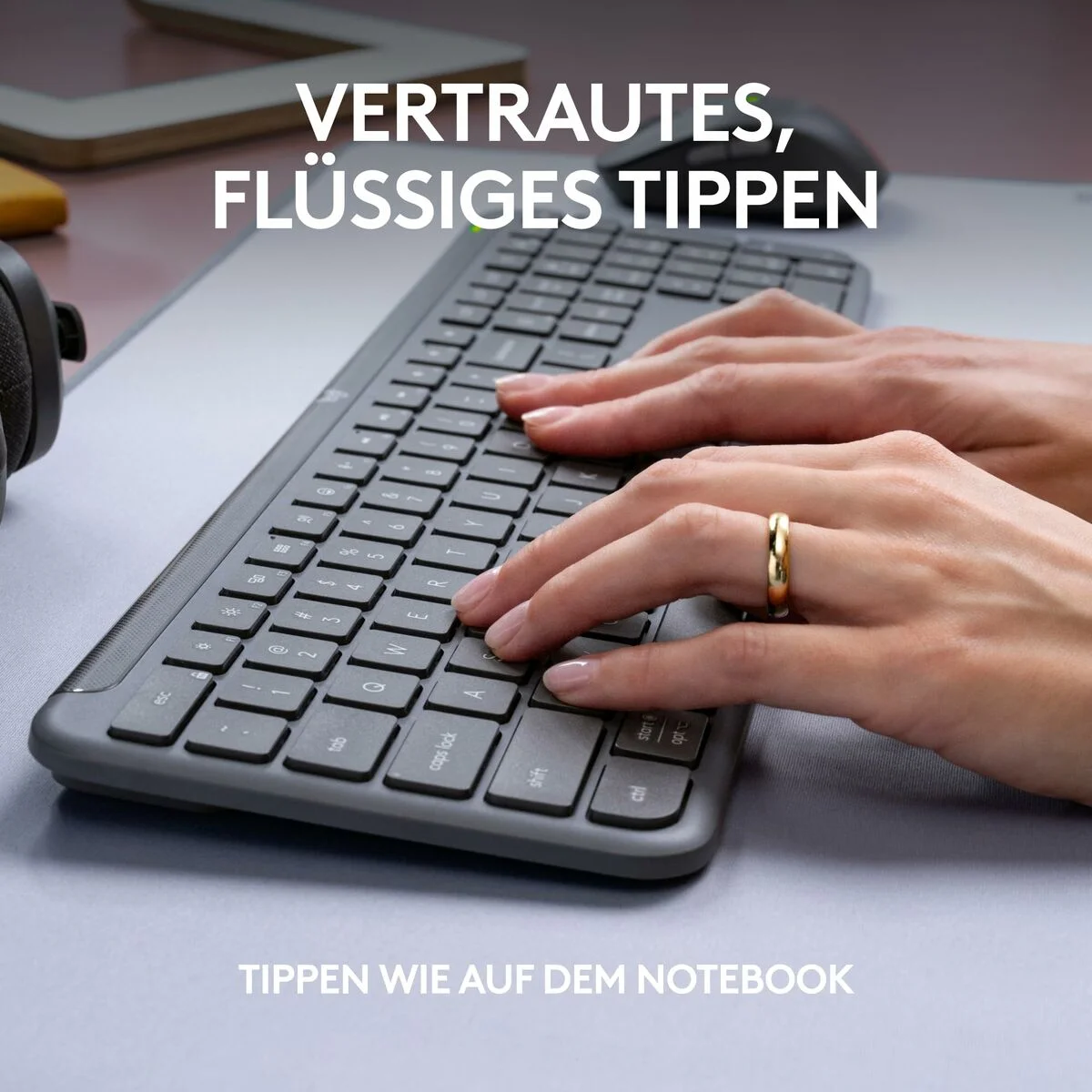 Teclado y Ratón Logitech 920-012504 Grafito Alemán QWERTZ