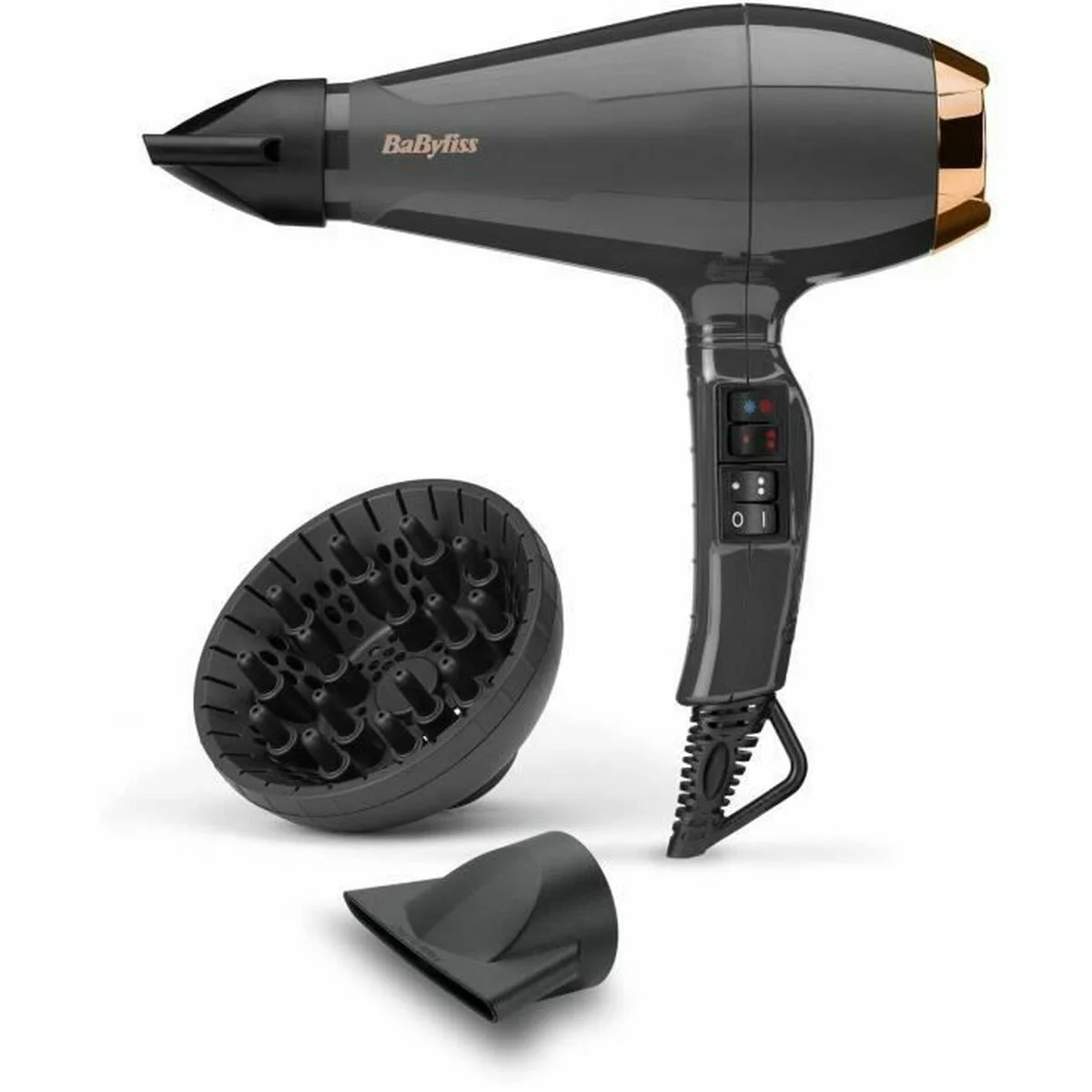 Secador de Pelo Babyliss 6719DE Negro Gris 2200 W