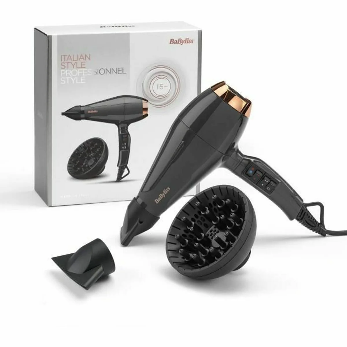 Secador de Pelo Babyliss 6719DE Negro Gris 2200 W