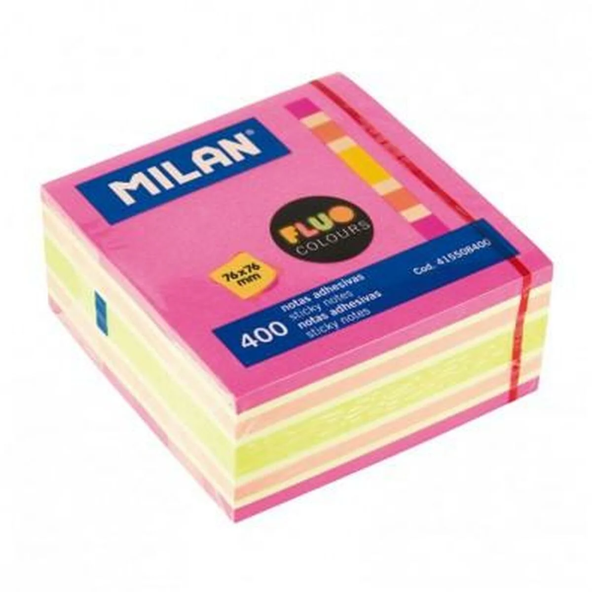 Notas Adhesivas Milan Multicolor 76 x 76 mm (12 Unidades)