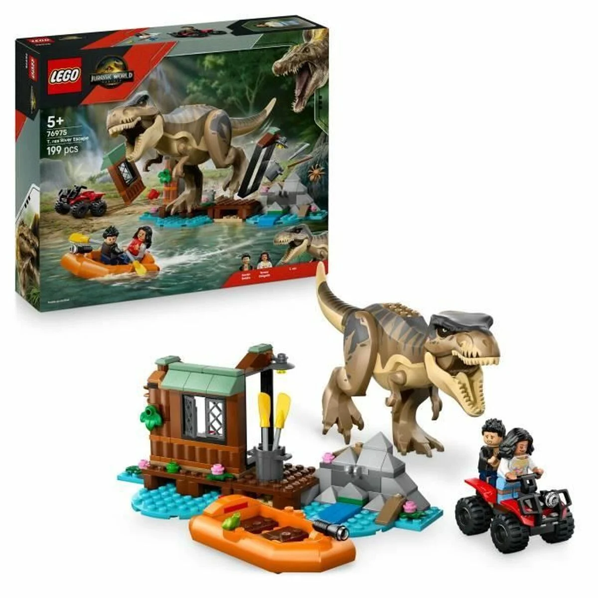 Juego de Construcción Lego JURASSIC WORLD 76975 T.Rex River Escape