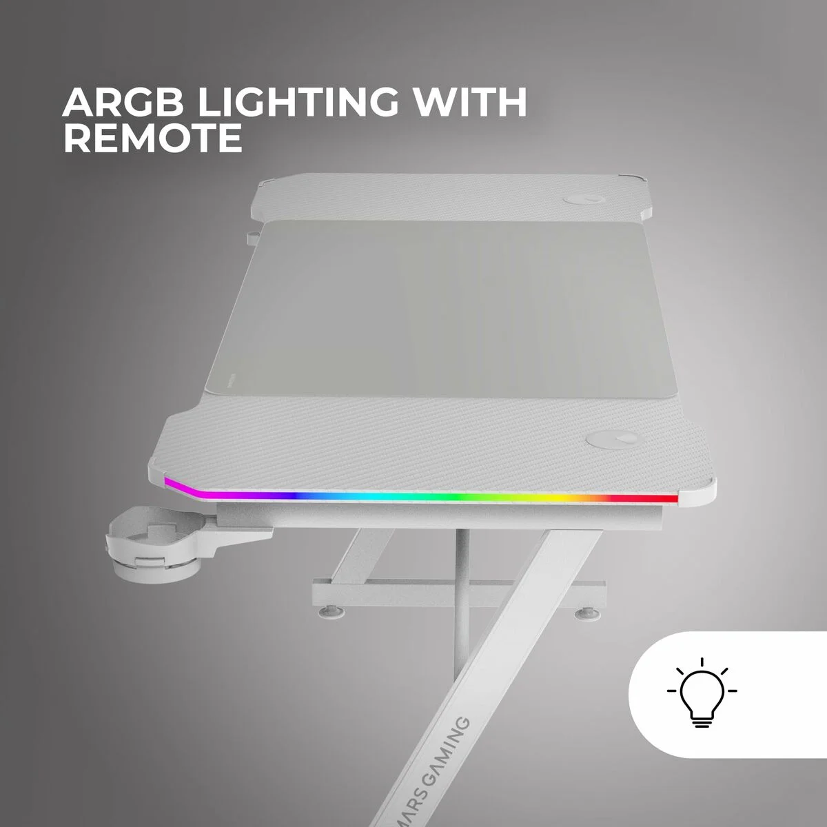 Mesa de Escritorio Gaming Mars Gaming ERGO Blanco 140 x 60 cm