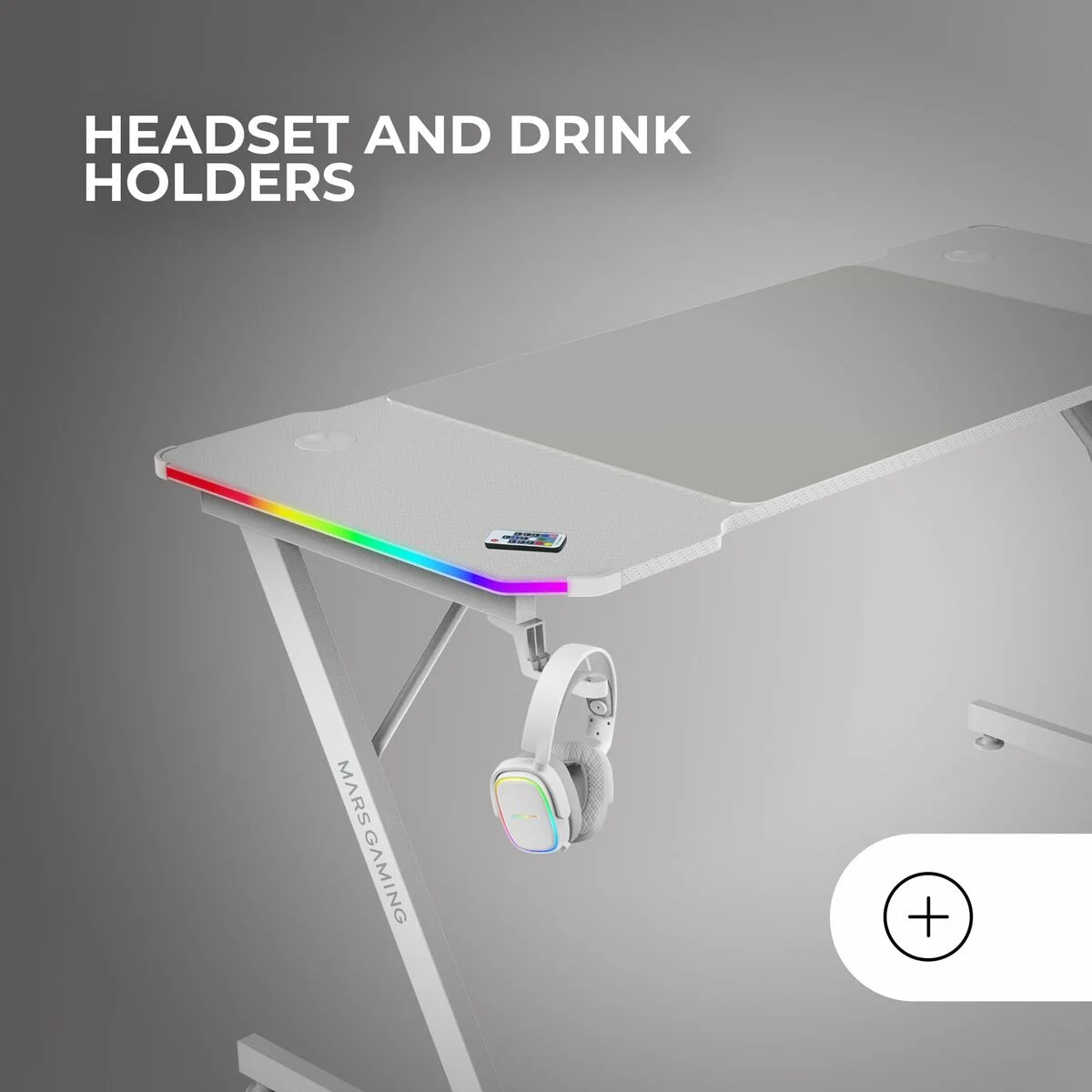 Mesa de Escritorio Gaming Mars Gaming ERGO Blanco 140 x 60 cm