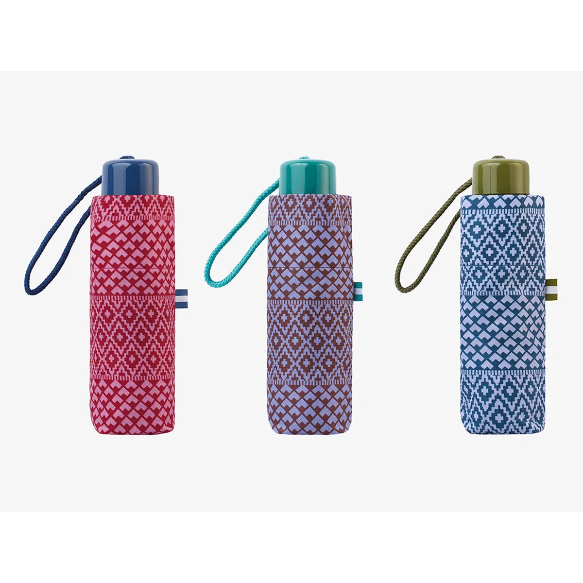 Paraguas Plegable C-Collection Colores surtidos 6 x 4 x 18 cm Ø 90 cm Étnico