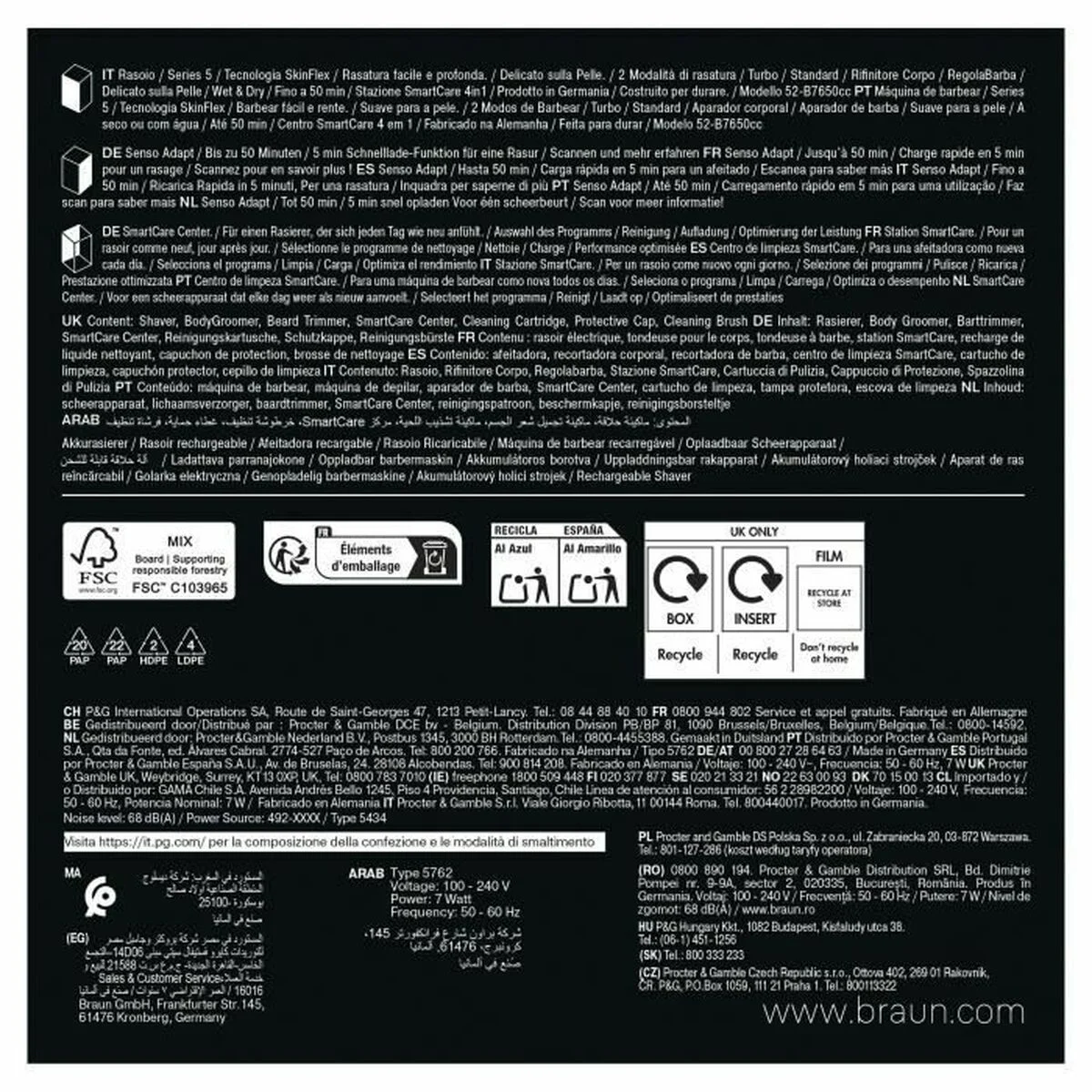 Máquina de Afeitar Braun