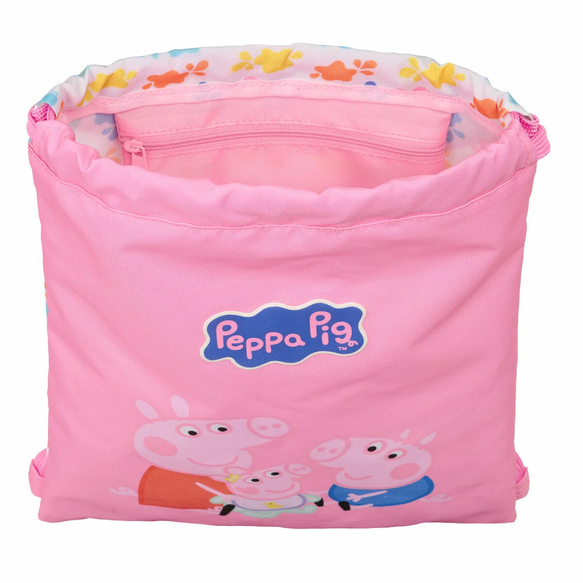 Bolsa Mochila con Cuerdas Peppa Pig Baby pig Multicolor 26 x 34 x 1 cm