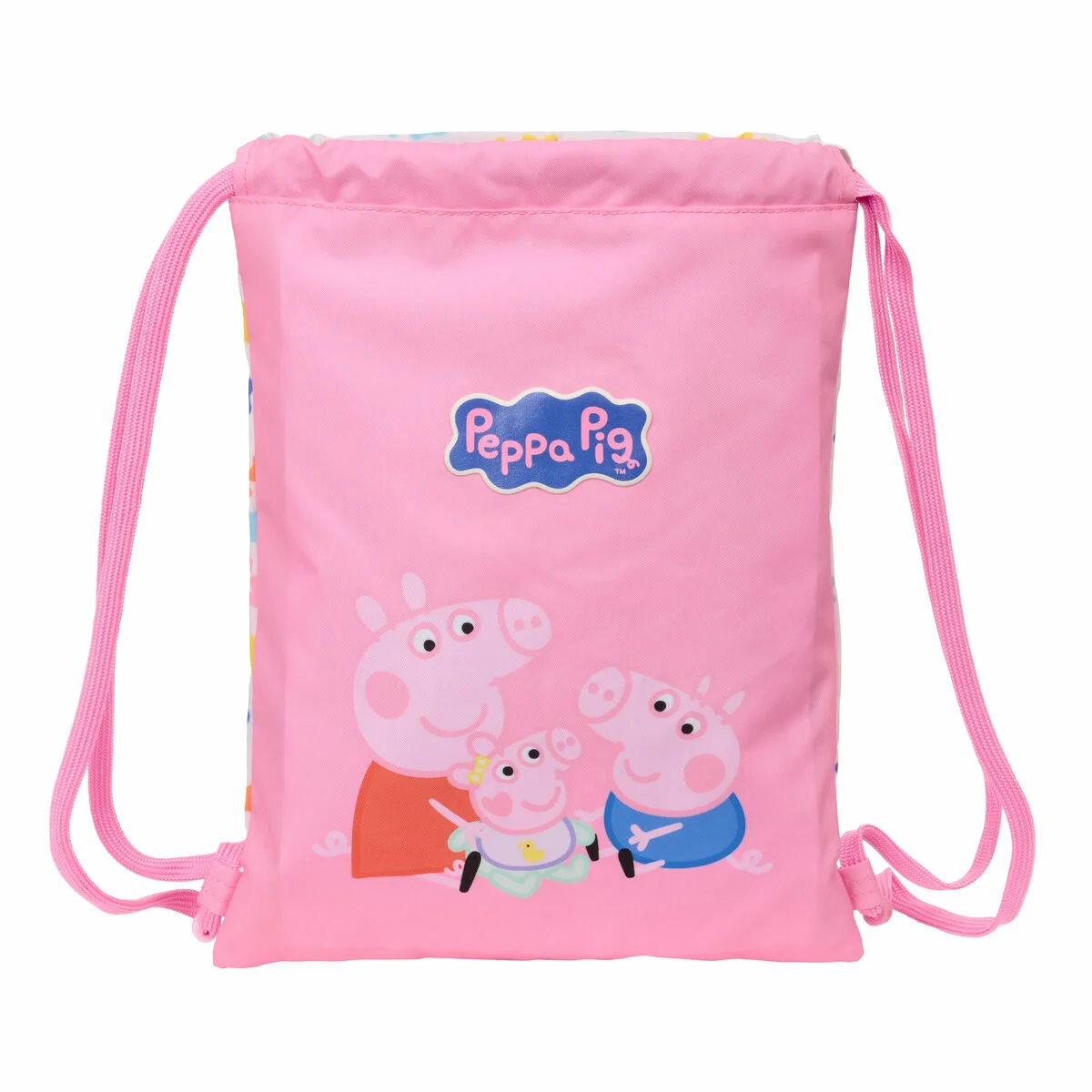 Bolsa Mochila con Cuerdas Peppa Pig Baby pig Multicolor 26 x 34 x 1 cm