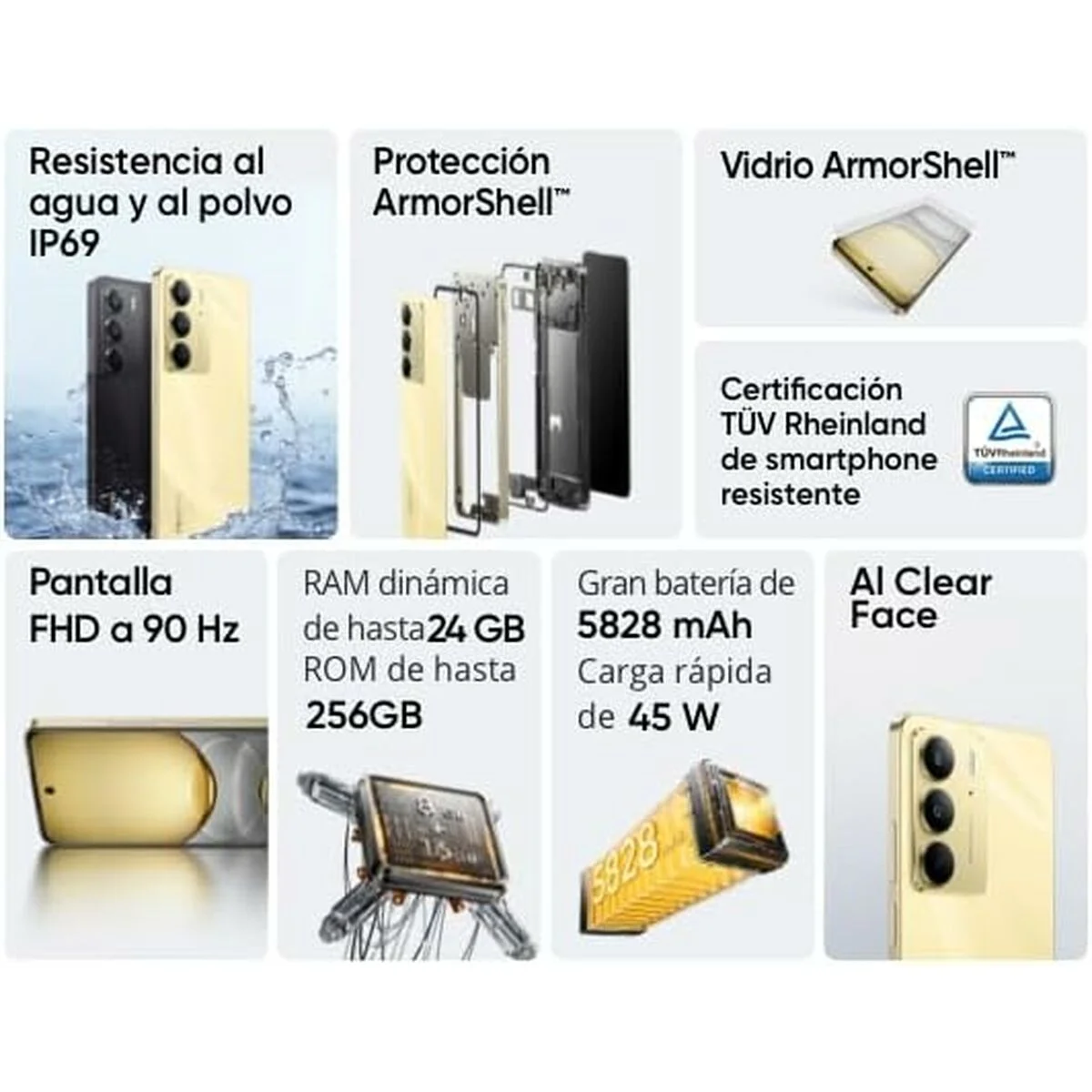 Smartphone Realme C75 8-128 GD Octa Core 8 GB RAM 128 GB Oro 6,72"