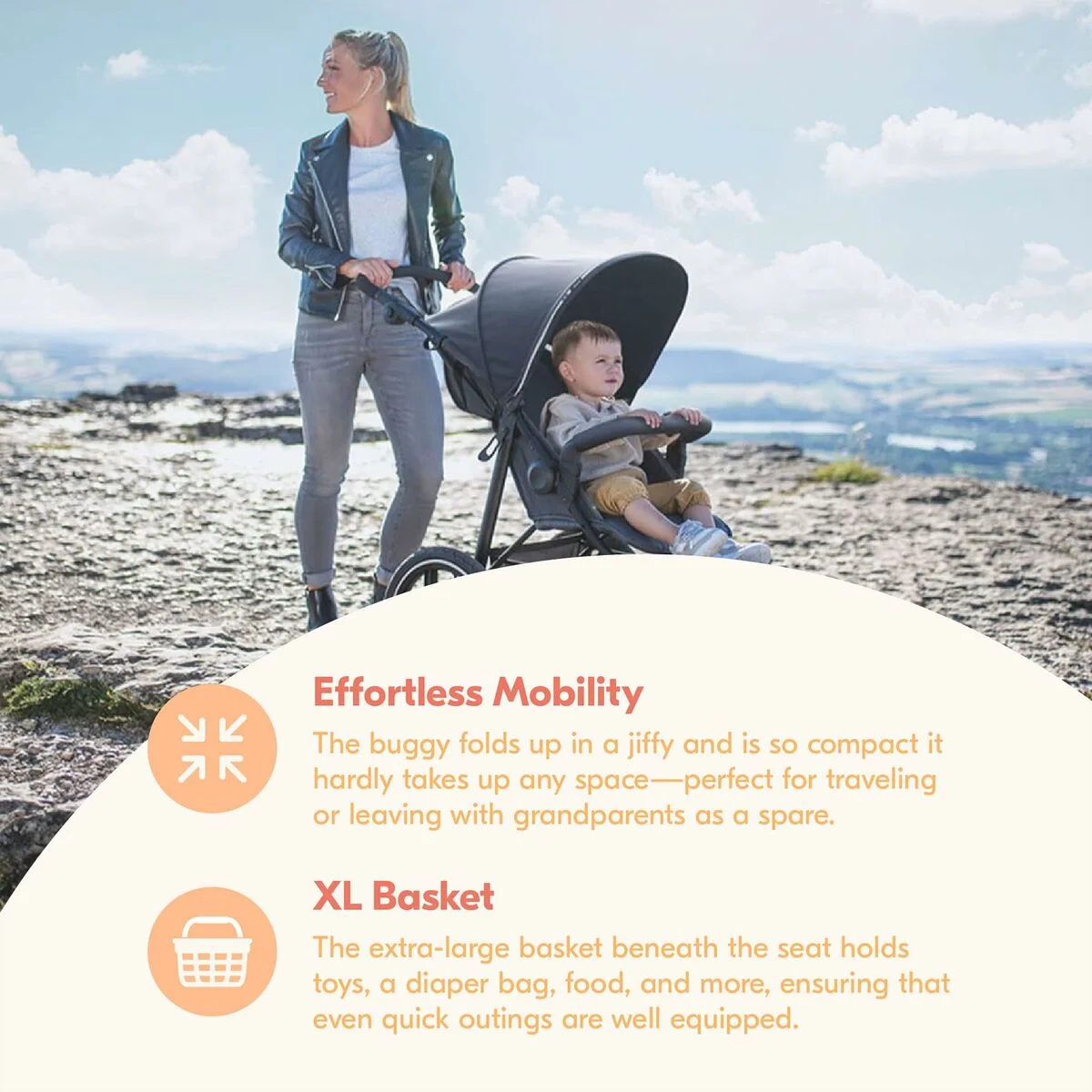 Carro de Paseo para Bebé Hauck Negro