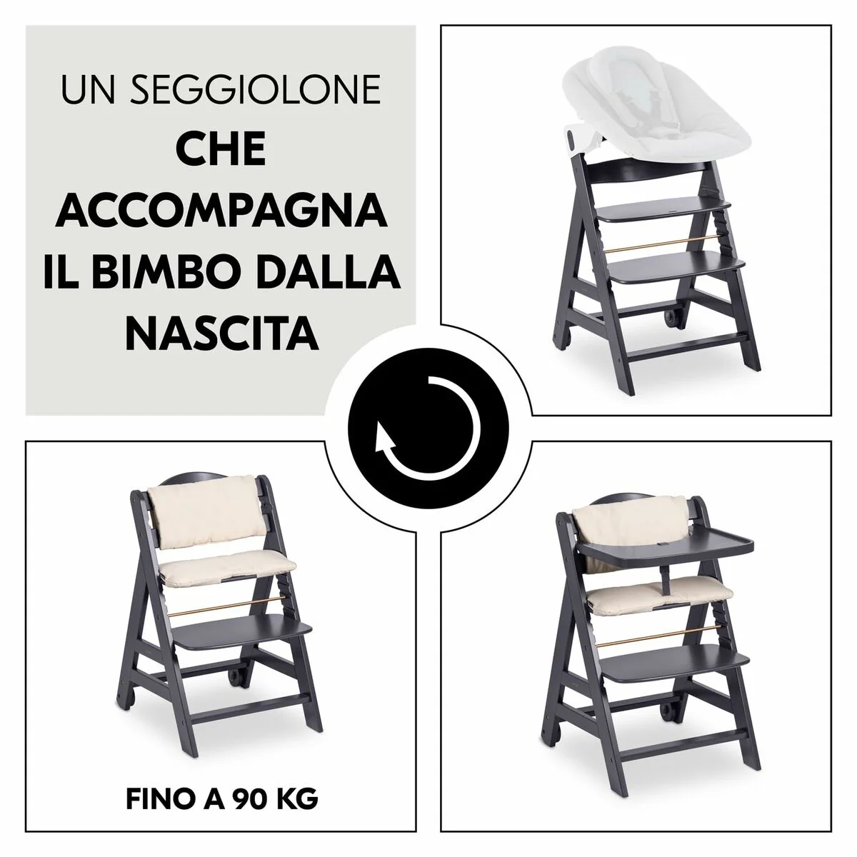 Trona Hauck Marrón Gris oscuro