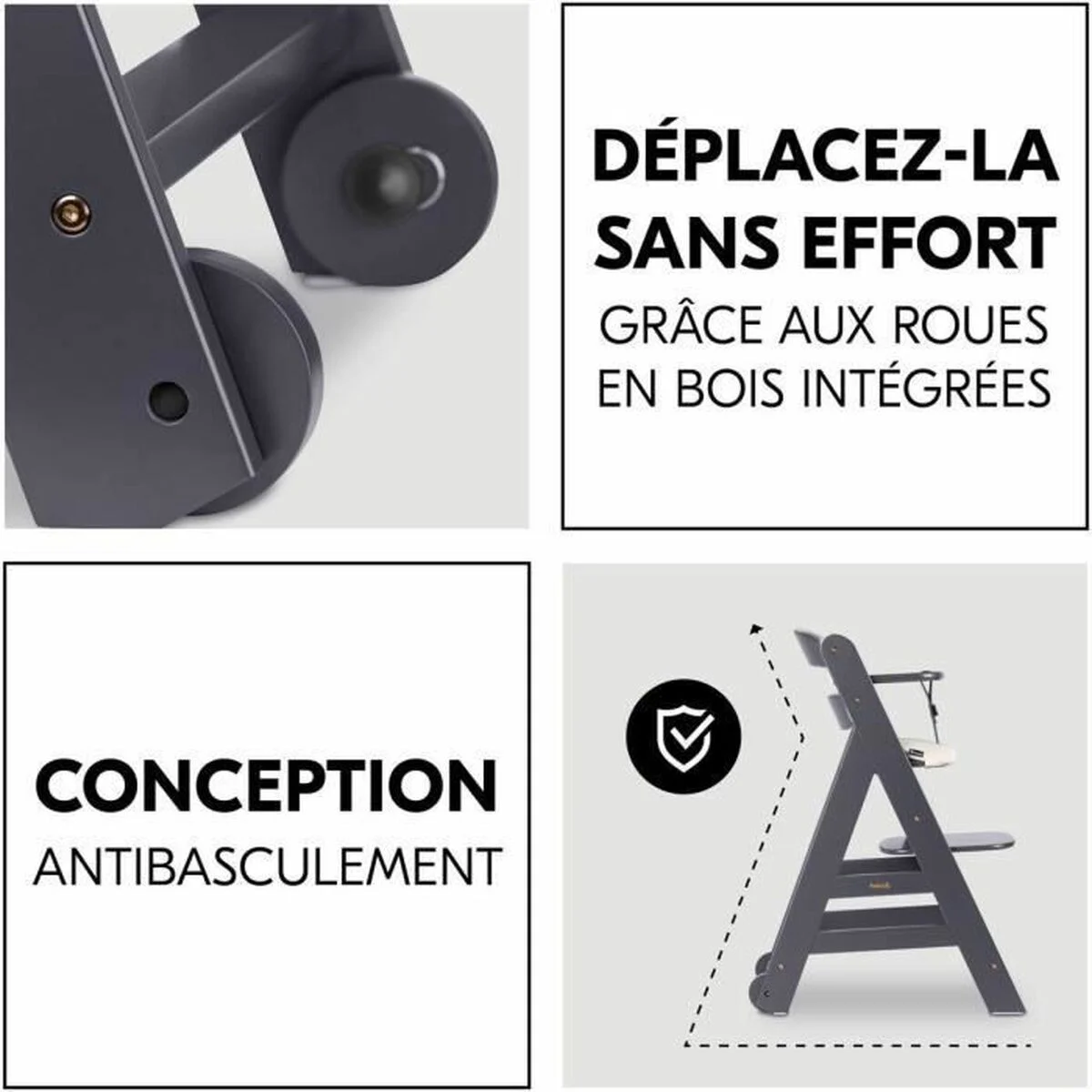 Trona Hauck Marrón Gris oscuro