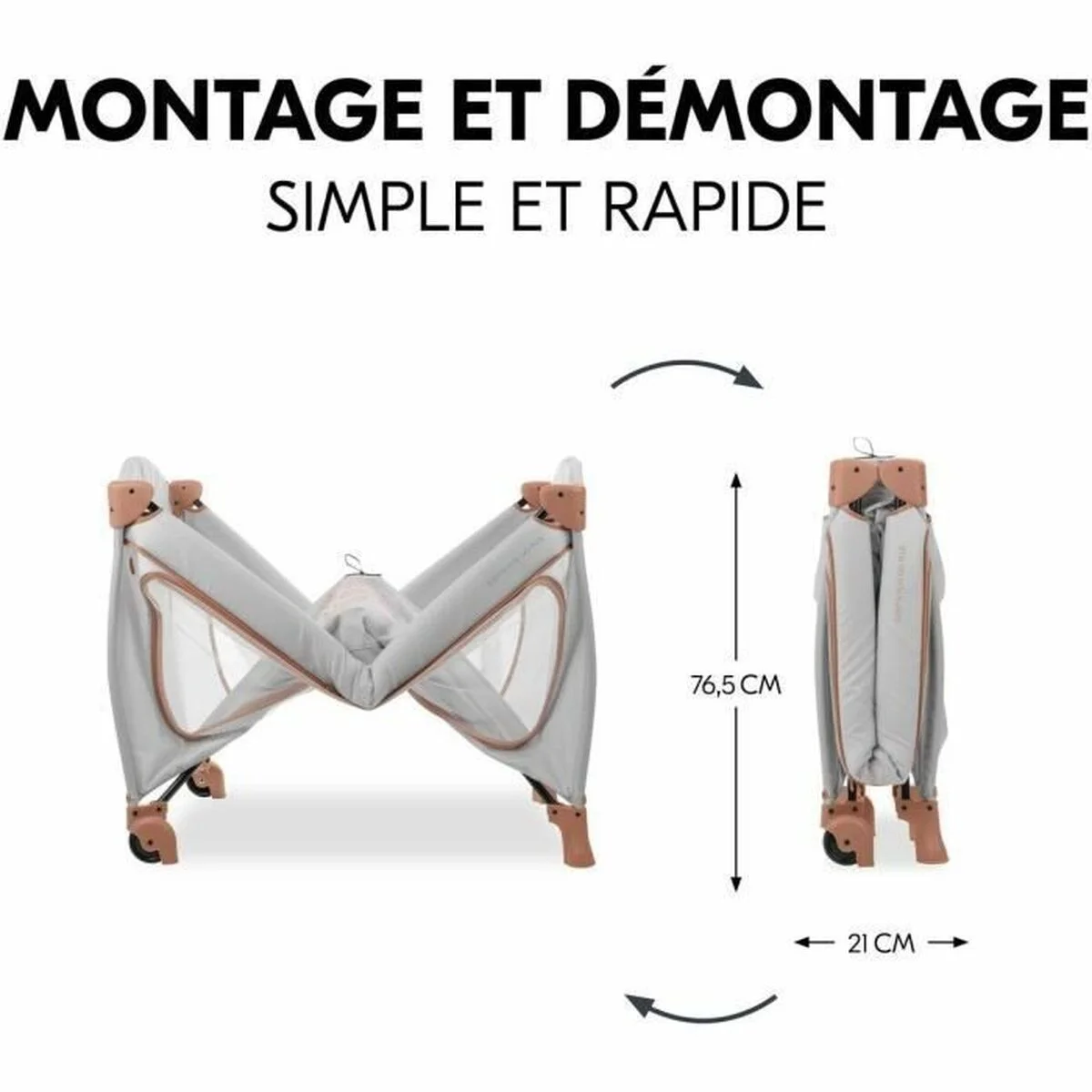 Cuna de Bebé Hauck Marrón