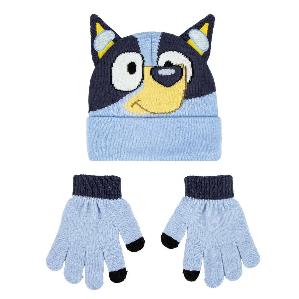 Gorro y Guantes Bluey Azul
