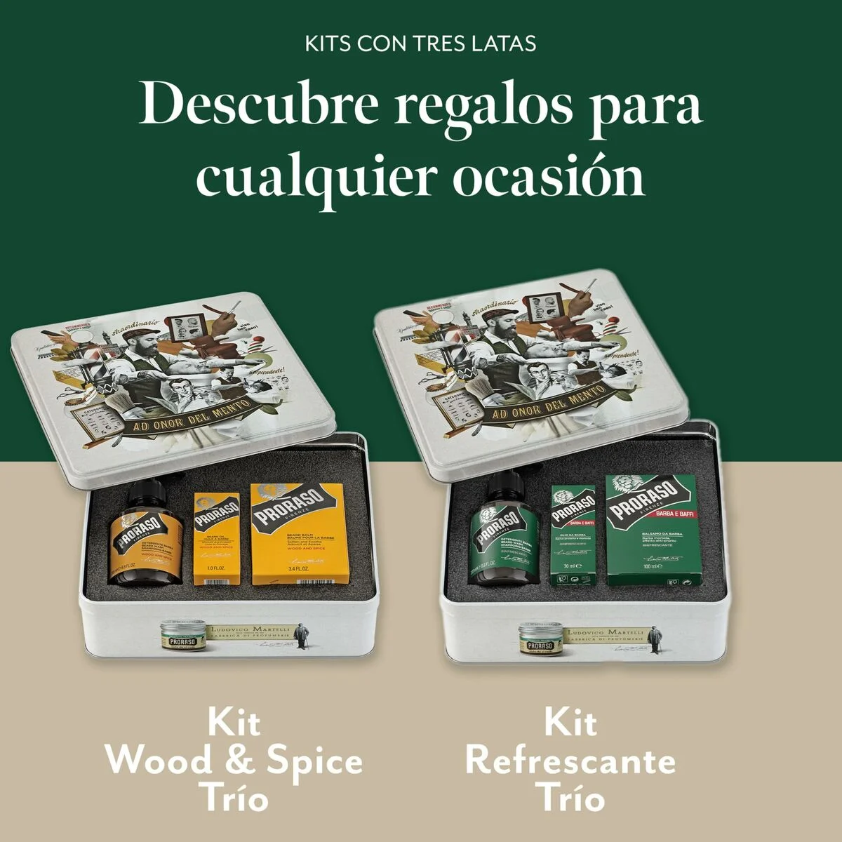 Set para Cuidado de la Barba Proraso Wood & Spice 3 Piezas
