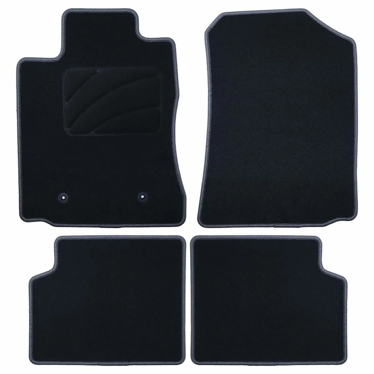 Set de Alfombrillas para Coche OCC Motorsport OCCTY0014GD Negro Gris oscuro Toyota Corolla Terciopelo