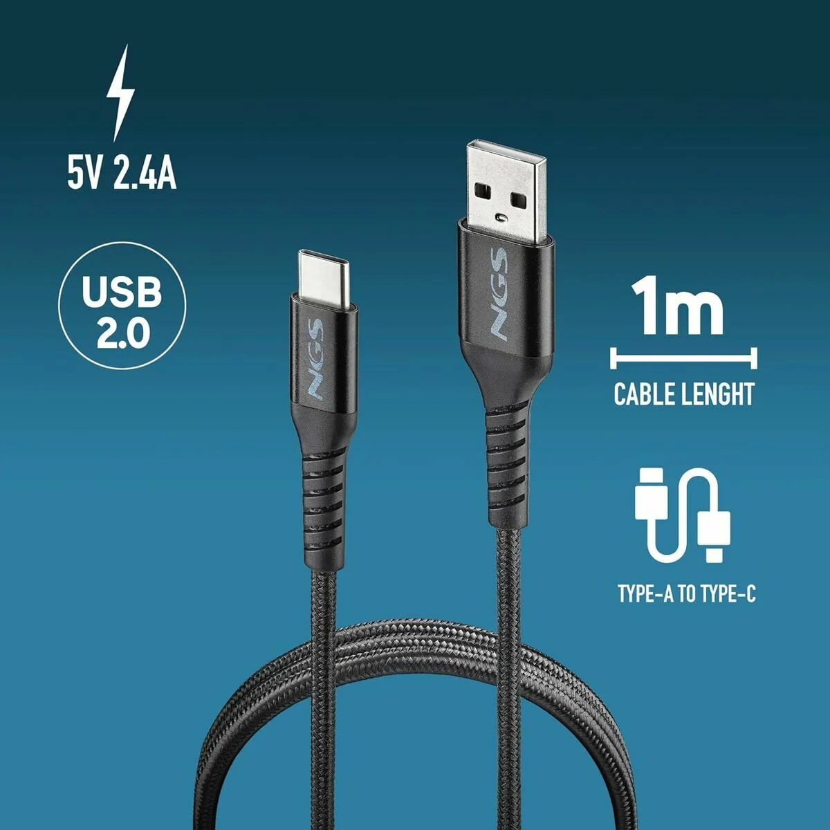 Soporte para Portátil NGS KNOT-AC 1 m Negro