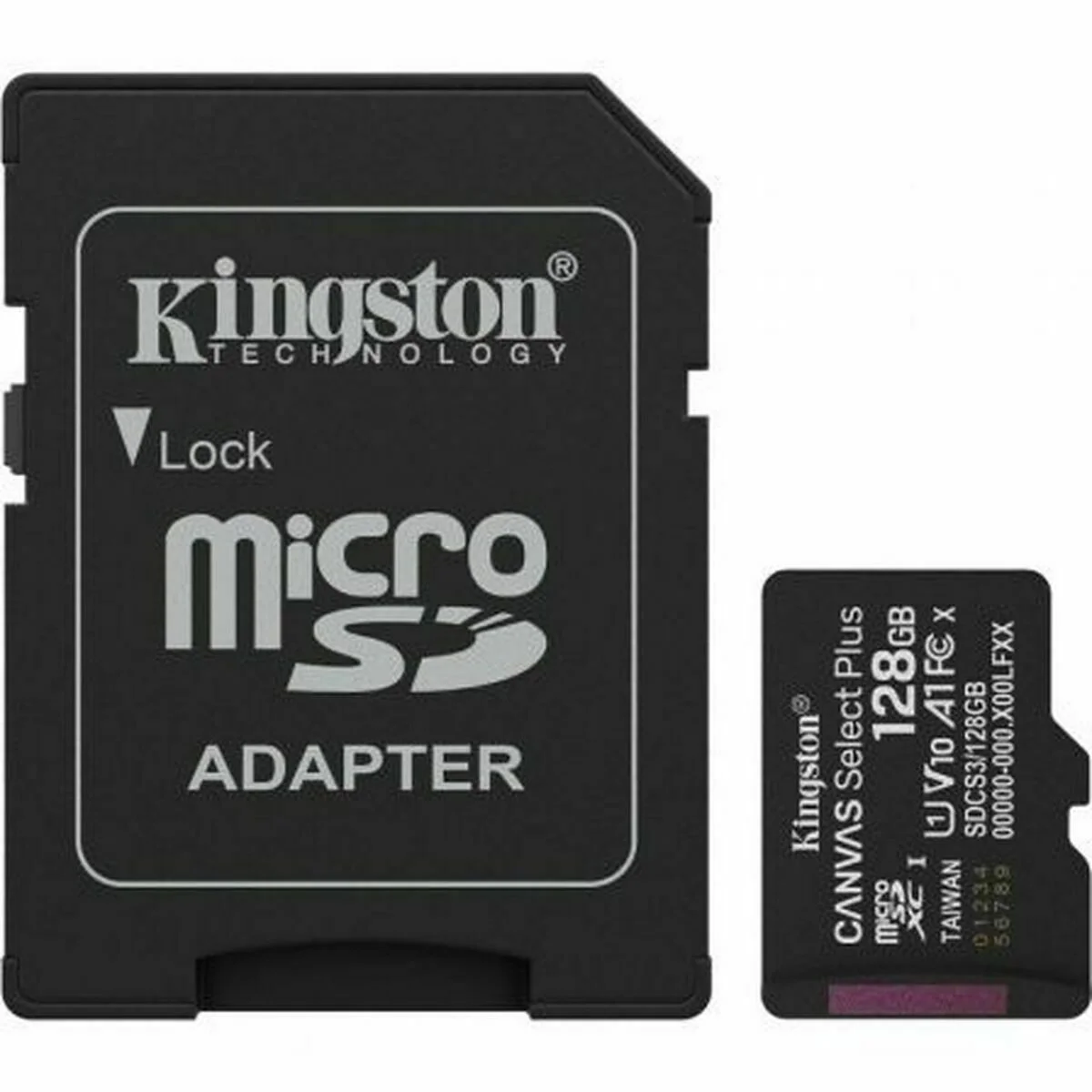 Tarjeta de Memoria Micro SD con Adaptador Kingston SDCS3/128GB 128 GB