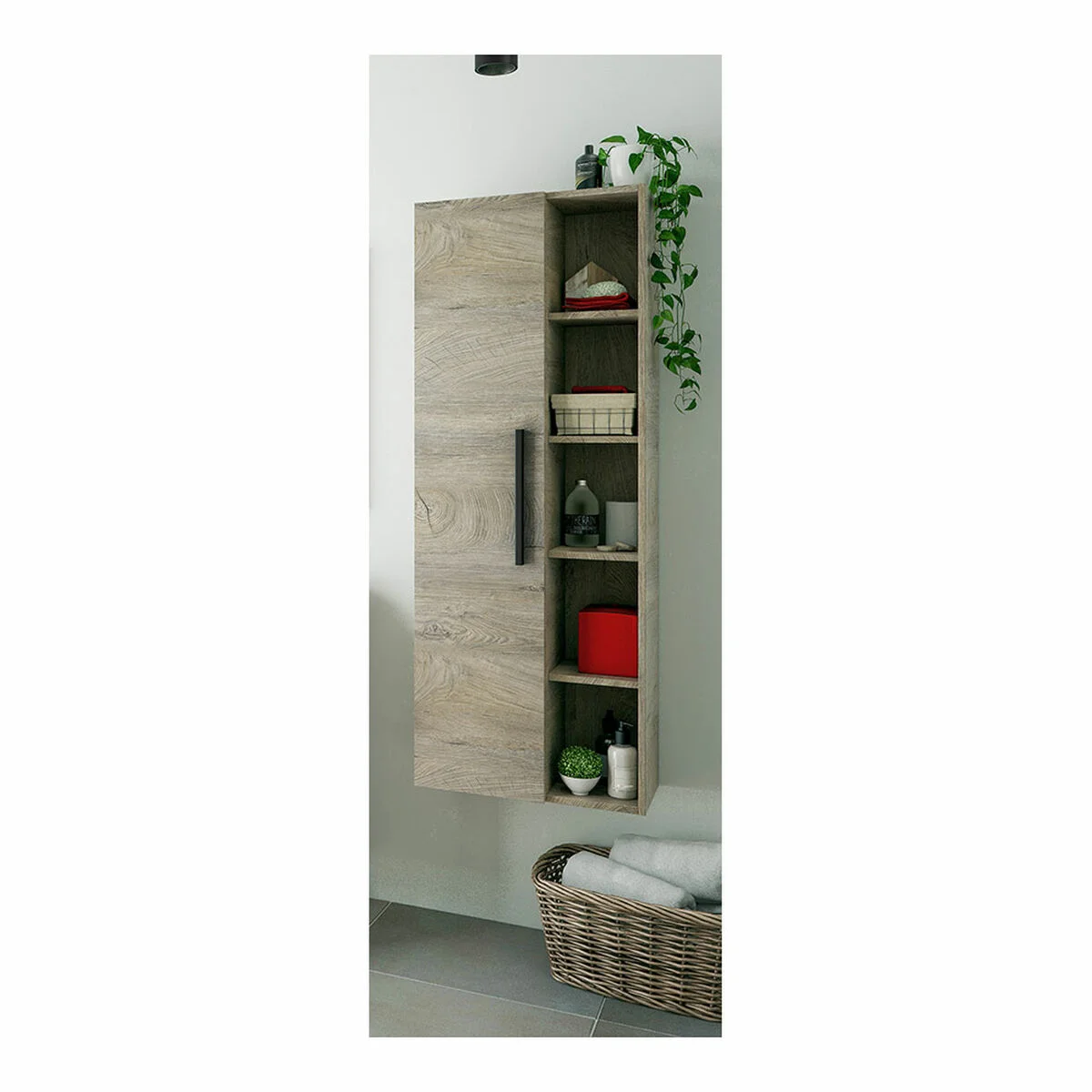 Cupboard Forés Brown Melamin 51 X 25 X 135 CM