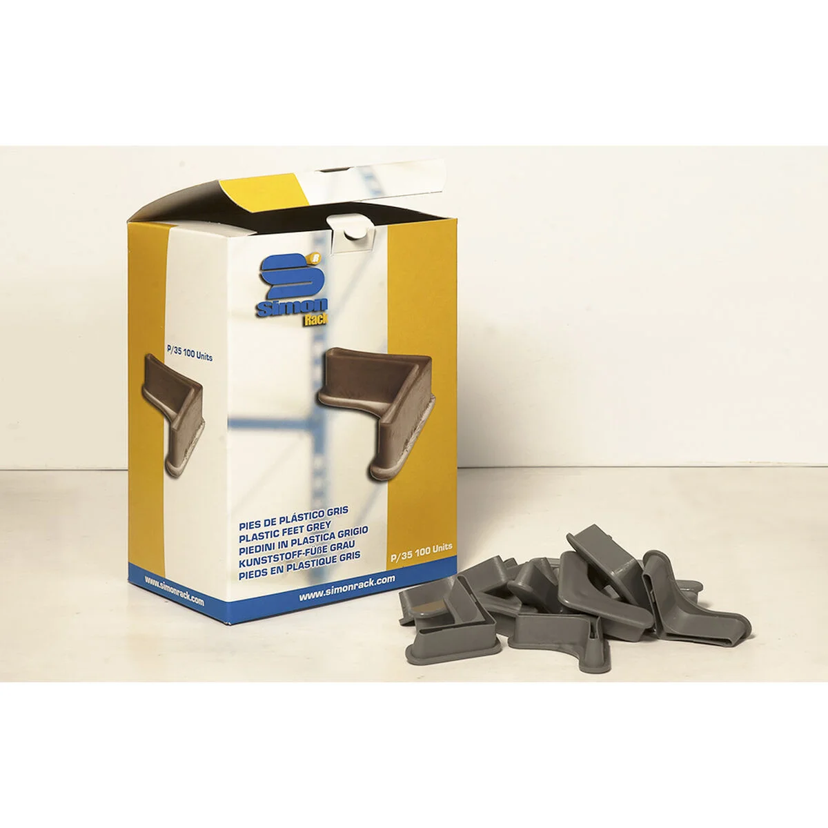 Feet Simon Rack Grey ABS Squared (100 Units)