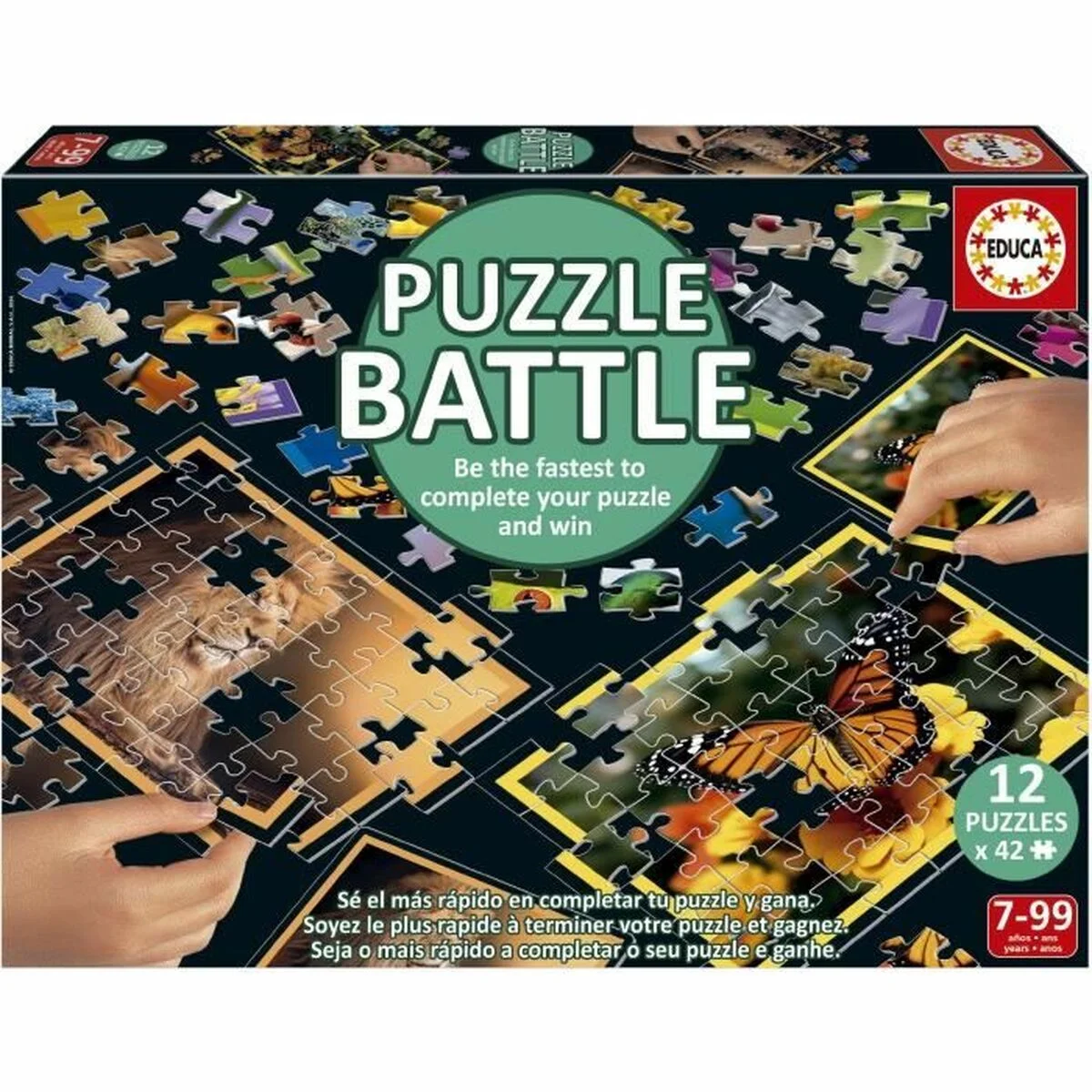 Puzzle Educa Battle Jr Natura 42 Piezas (12 Unidades)