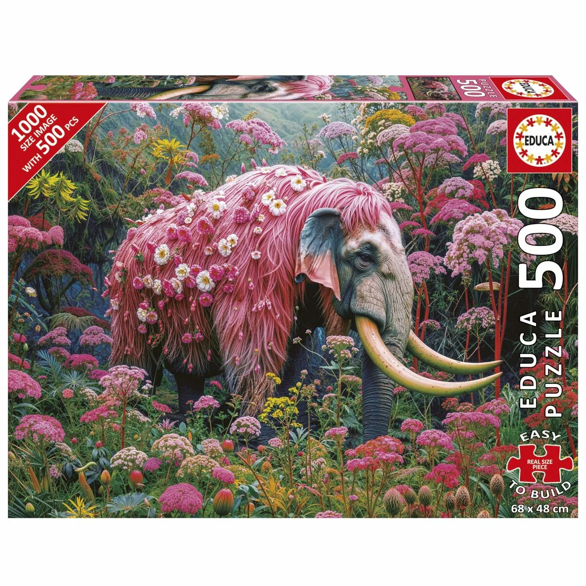 Puzzle Educa Elefante Florido 500 Piezas