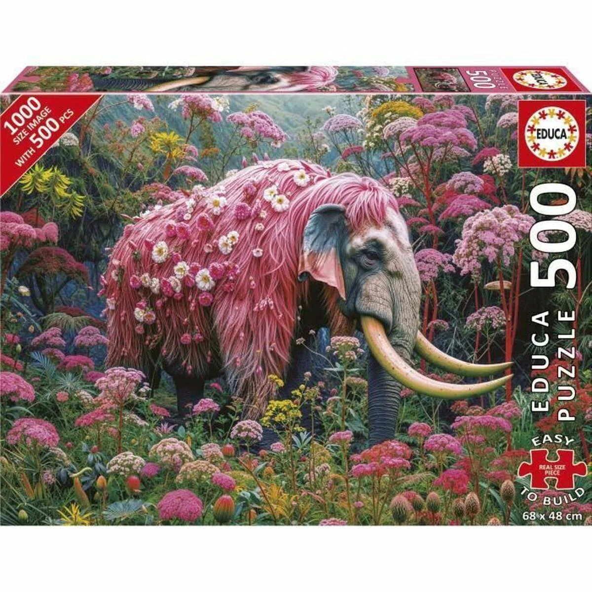 Puzzle Educa Elefante Florido 500 Piezas