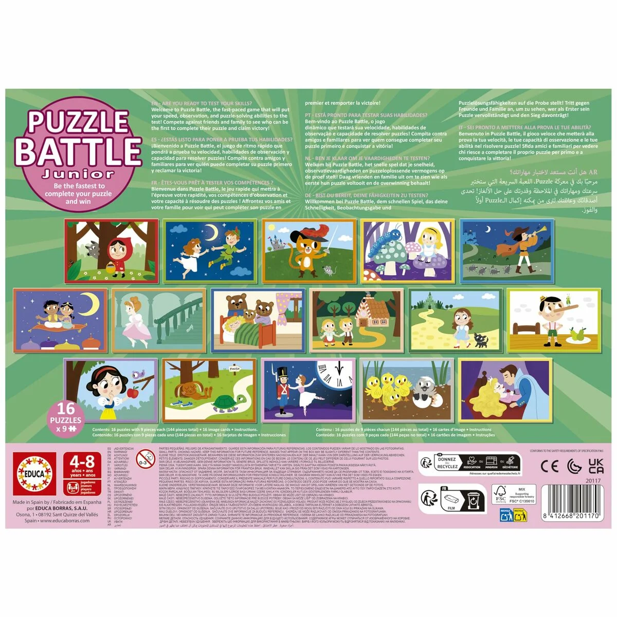 Puzzle Educa Battle Jr Contes 16 Piezas