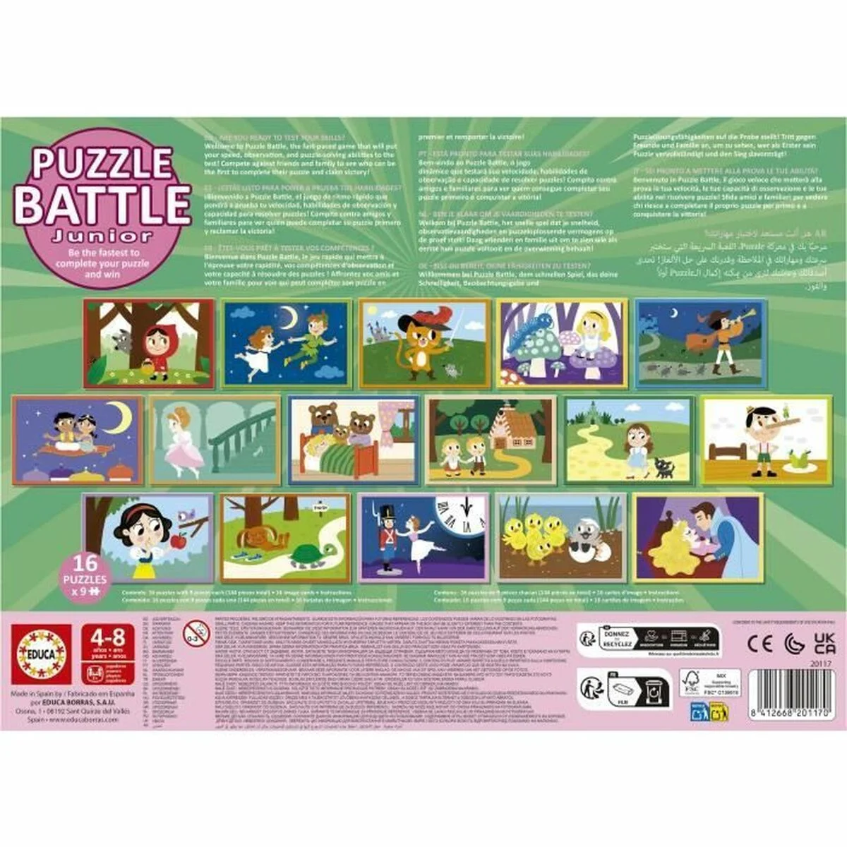 Puzzle Educa Battle Jr Contes 16 Piezas