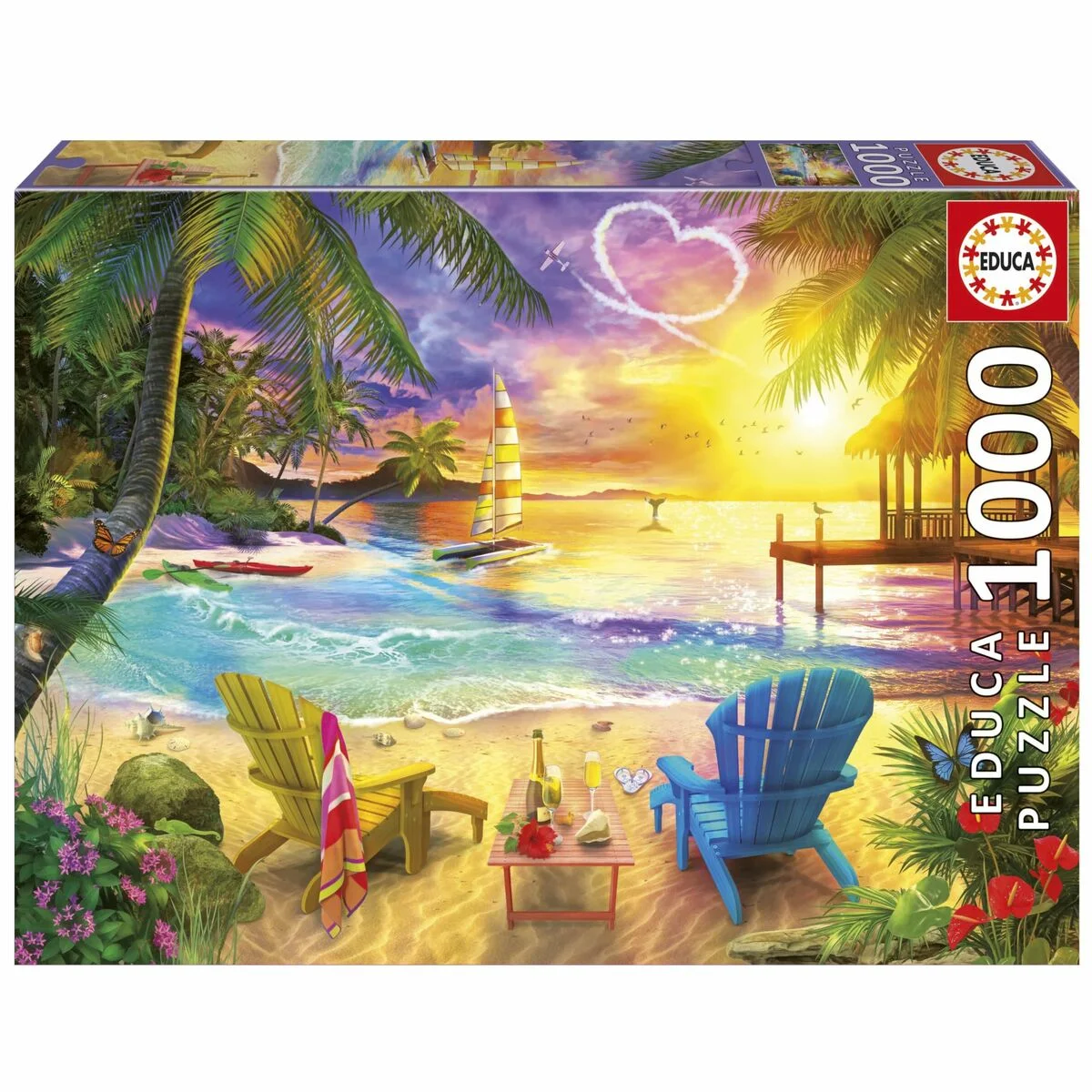 Puzzle Educa Love Beach 1000 Piezas