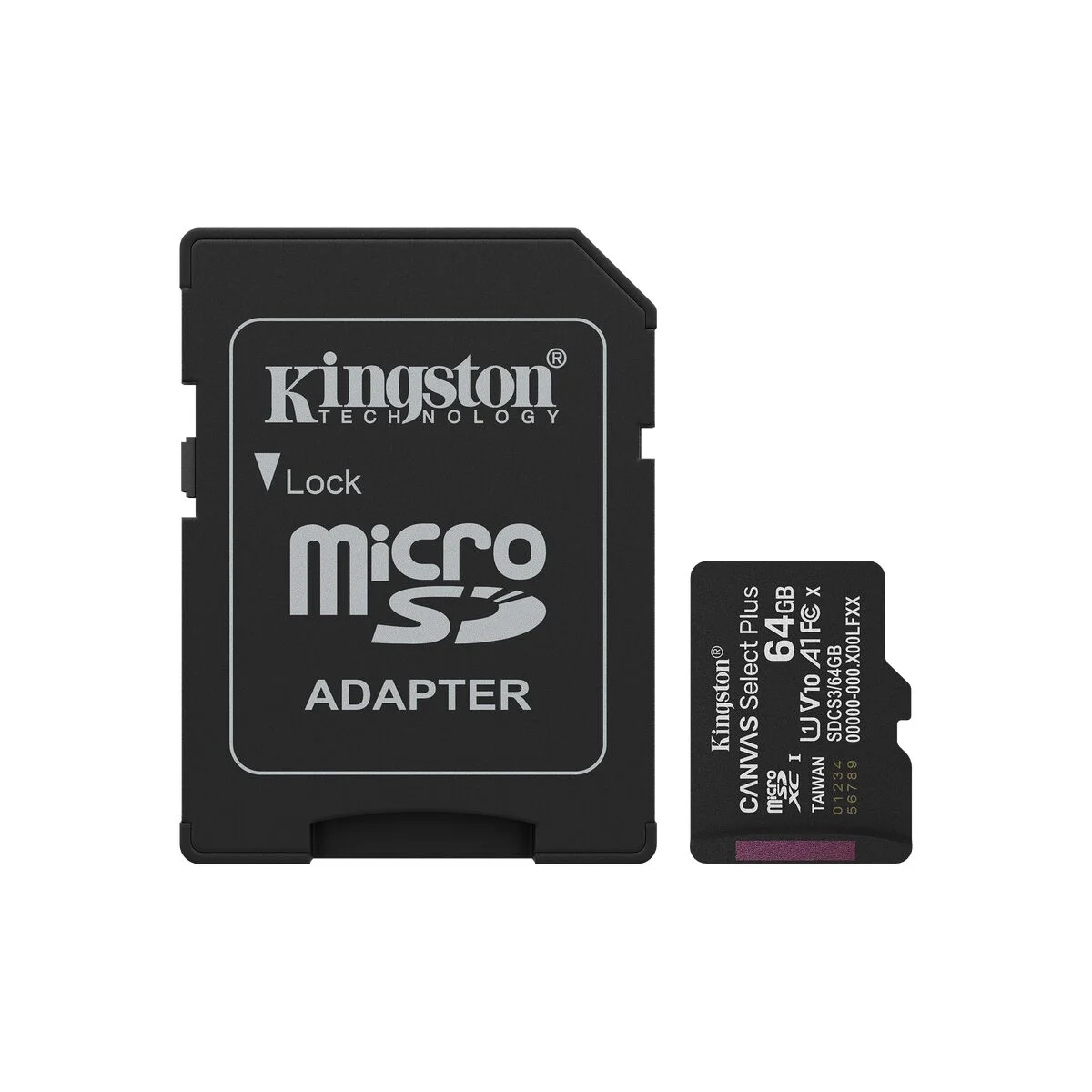 Tarjeta de Memoria Micro SD con Adaptador Kingston SDCS3/64GB 64 GB