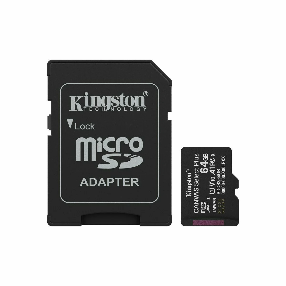 Tarjeta de Memoria Micro SD con Adaptador Kingston SDCS3/64GB 64 GB