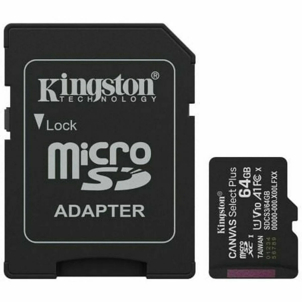 Tarjeta de Memoria Micro SD con Adaptador Kingston SDCS3/64GB 64 GB