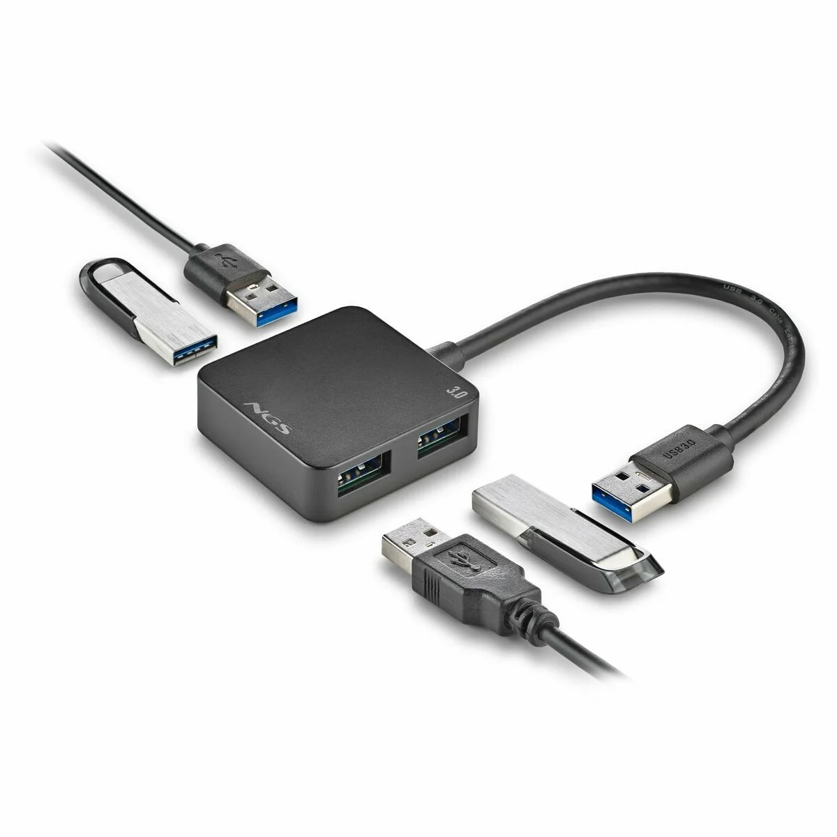 Hub USB NGS IHUB3.0TINY Negro