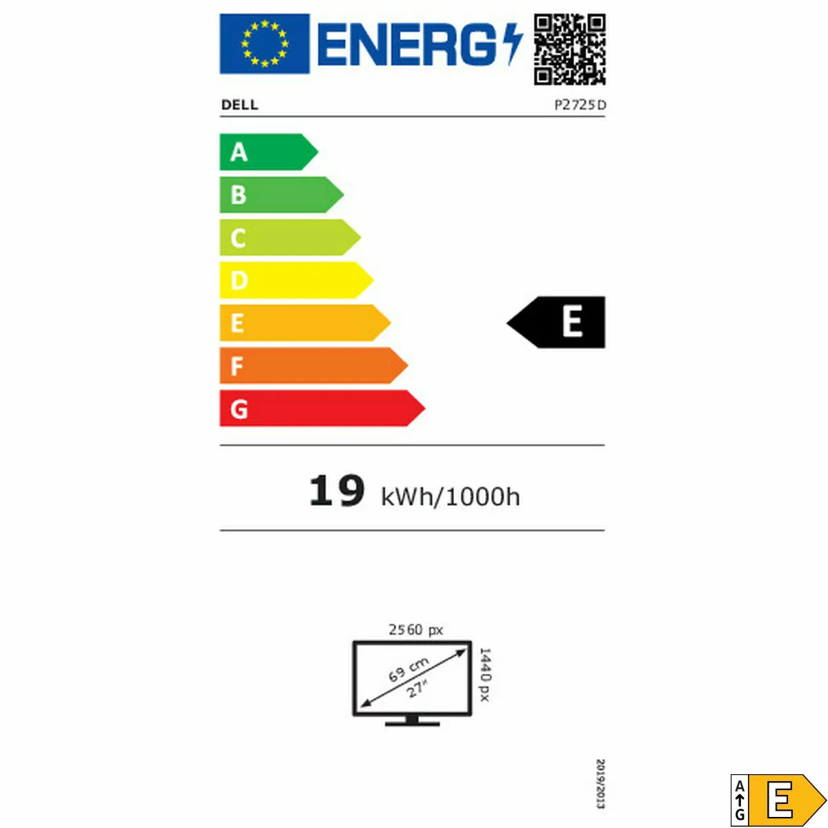Monitor Gaming Dell 210-BRDL 27" LCD Quad HD
