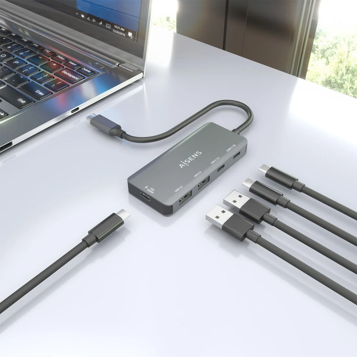 Hub USB Aisens A109-0946 Gris