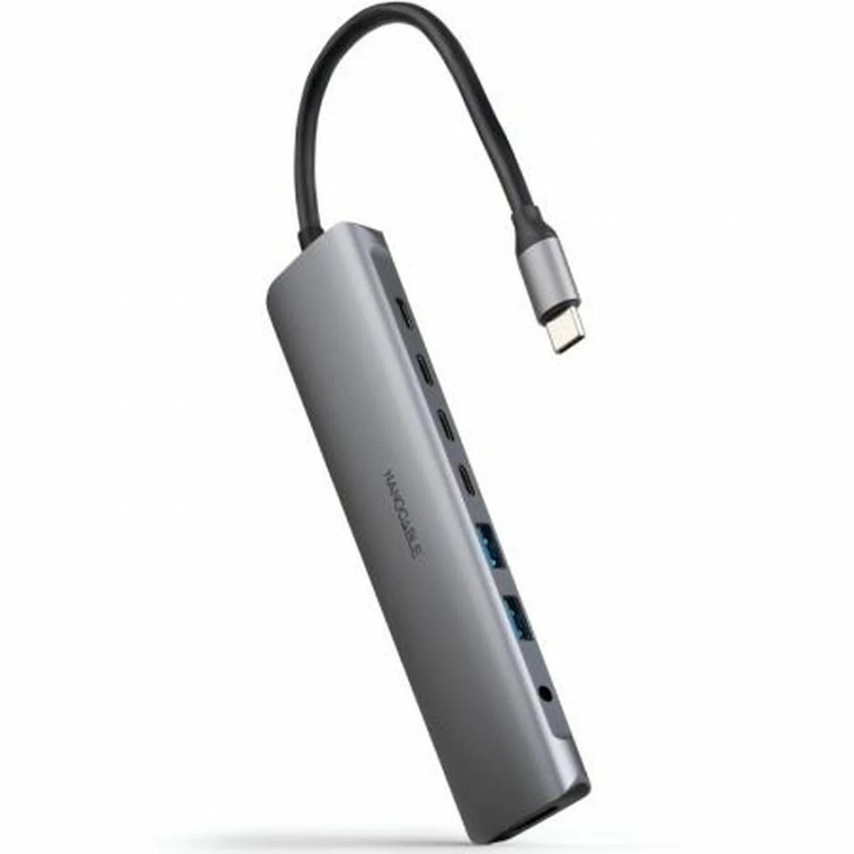 Hub USB NANOCABLE 10.16.4608 Gris 100 W 50 W