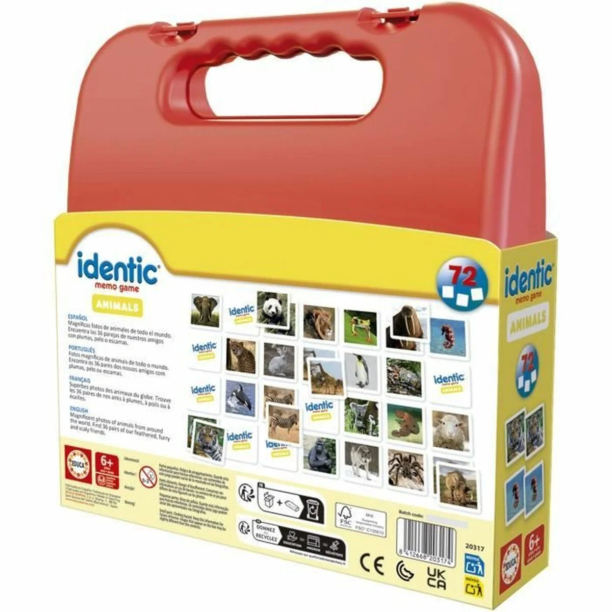 Juego de Memoria Educa Identic Memo Animals