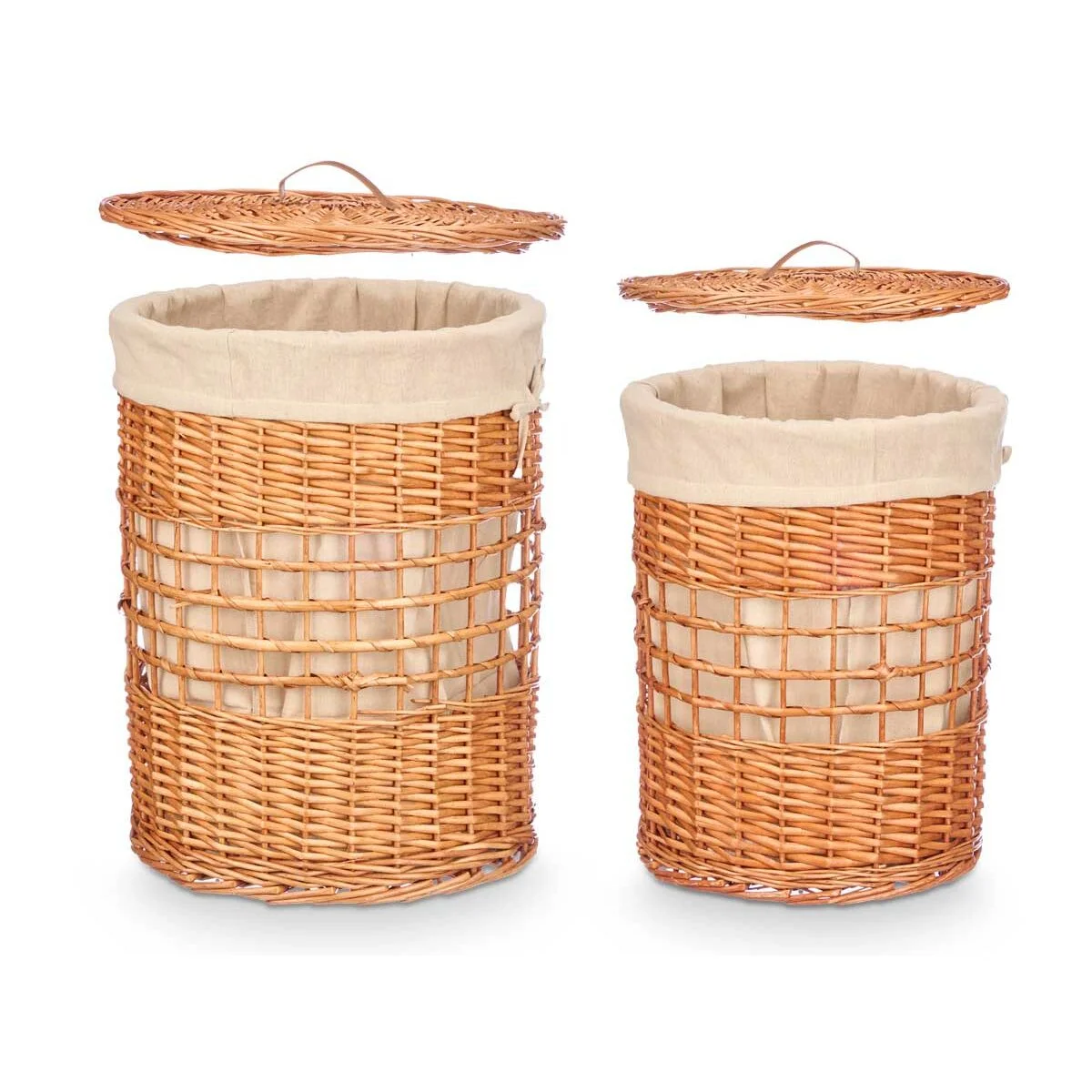 Juego de Cestos Kipit Natural Mimbre 2 Piezas