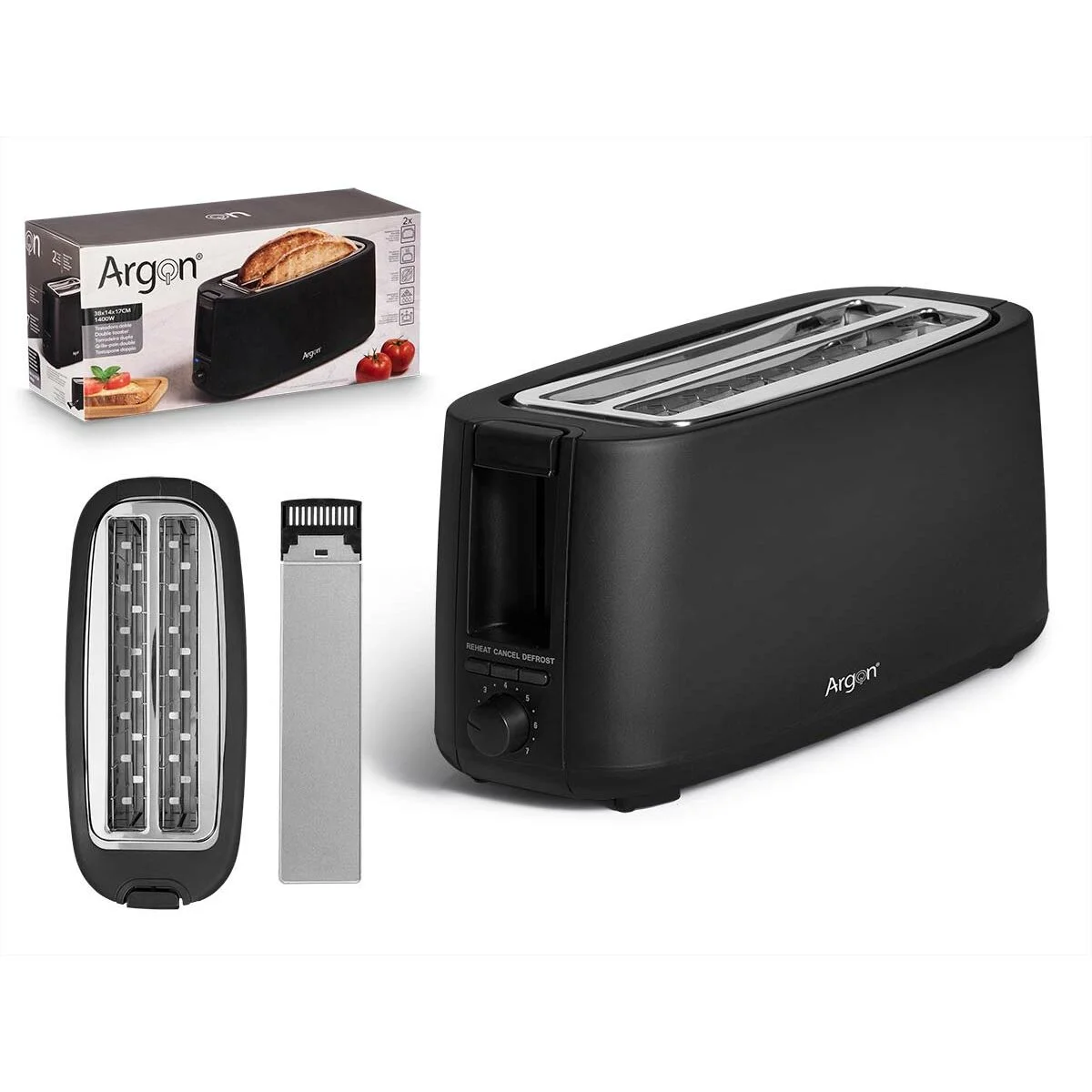 Tostadora Argon Negro 1400 W