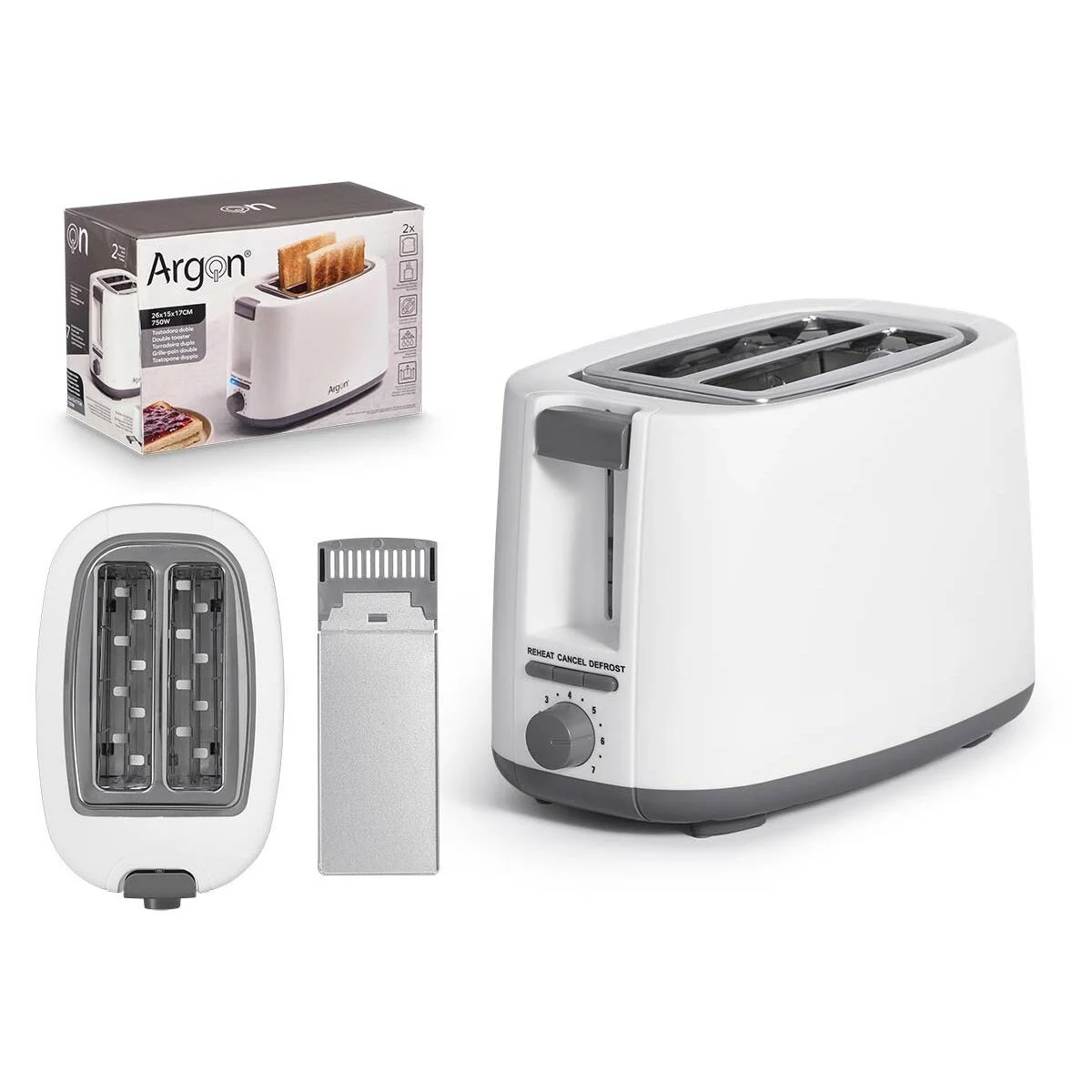 Tostadora Argon Blanco 750 W